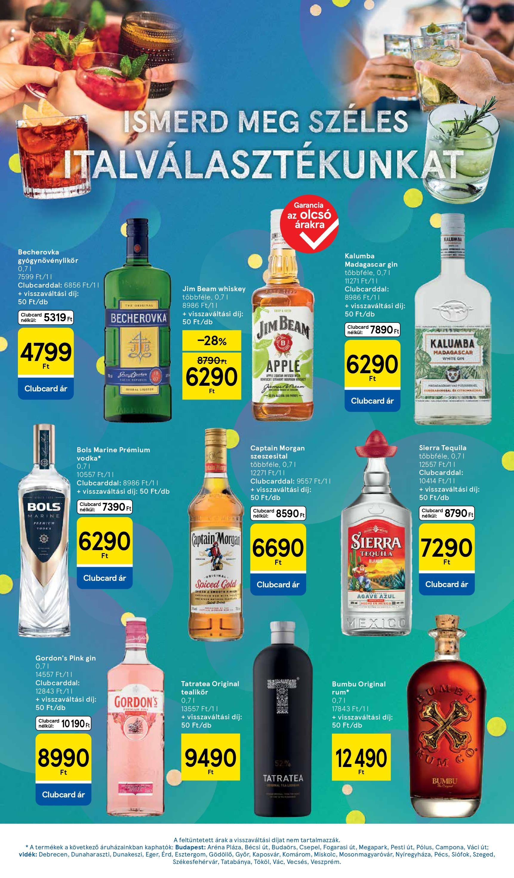 Tesco - Tesco újság érvényessége 2025.09.24-ig - 2025.09.17.-tól - online | Oldal: 11 | Termékek: Whiskey, Tequila, Becherovka, Captain morgan