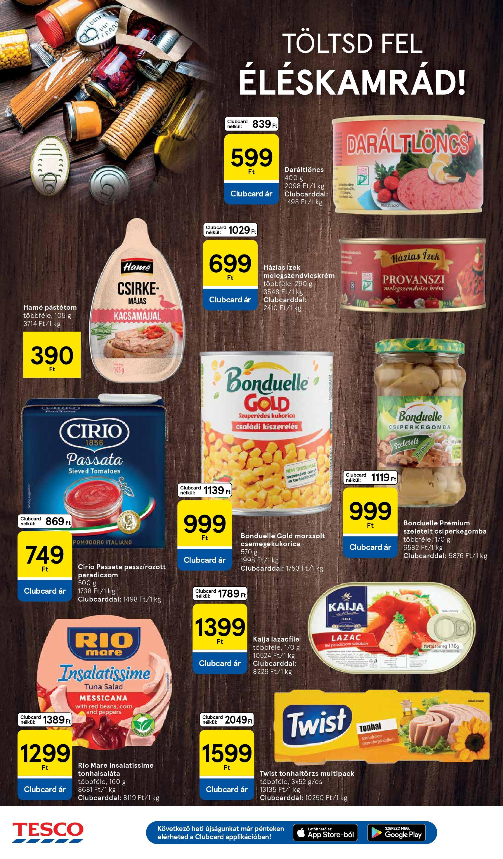 Tesco - Tesco újság érvényessége 2025.09.24-ig - 2025.09.17.-tól - online | Oldal: 20 | Termékek: Csiperkegomba, Csemegekukorica, Lazacfilé, Paradicsom