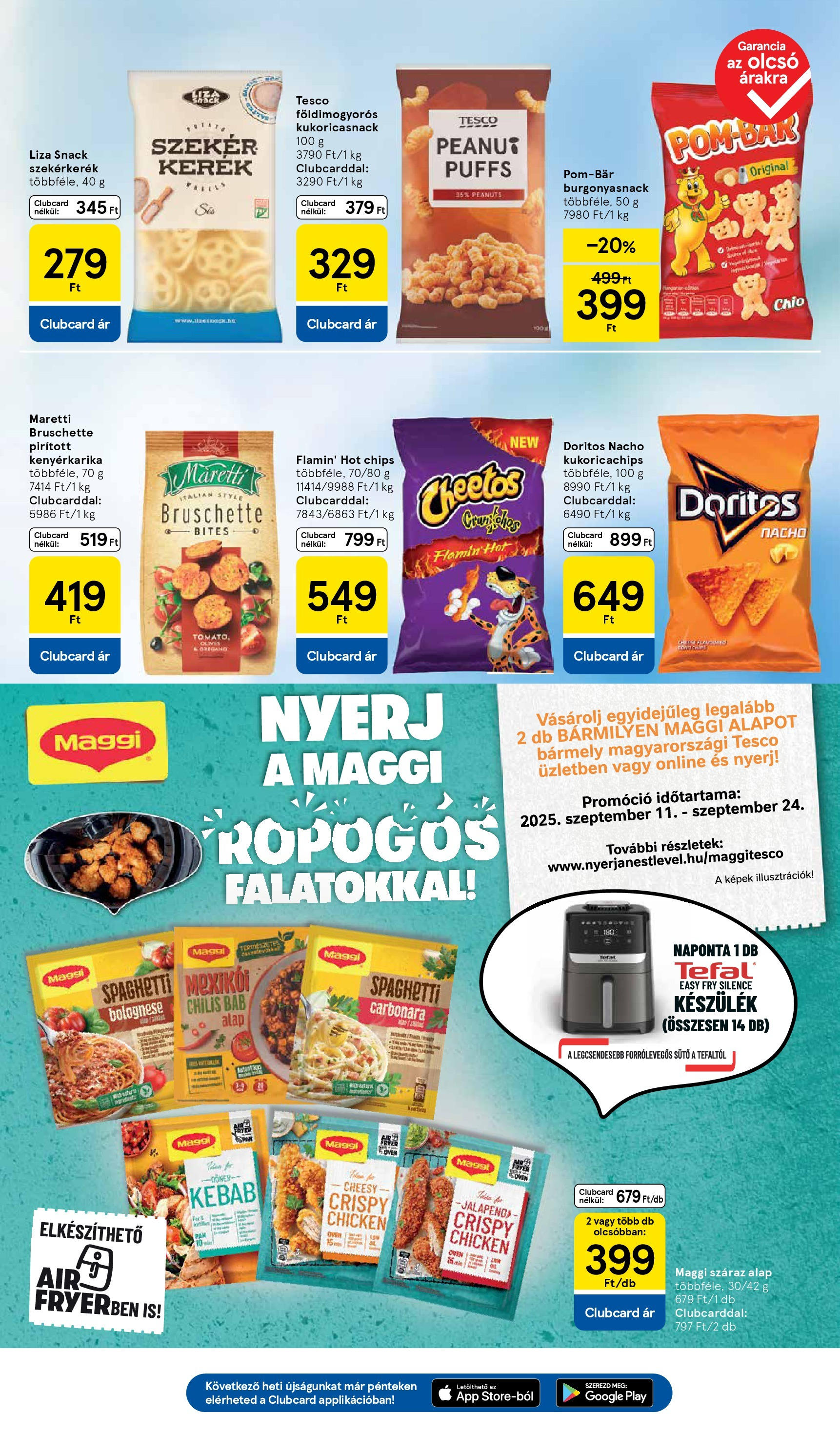Tesco - Tesco újság érvényessége 2025.09.24-ig - 2025.09.17.-tól - online | Oldal: 21 | Termékek: Chips, Sütő, Maggi, Oregánó
