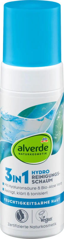 alverde NATURKOSMETIK Reinigungsschaum Hydro