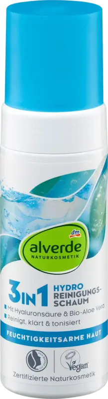 alverde NATURKOSMETIK Reinigungsschaum Hydro