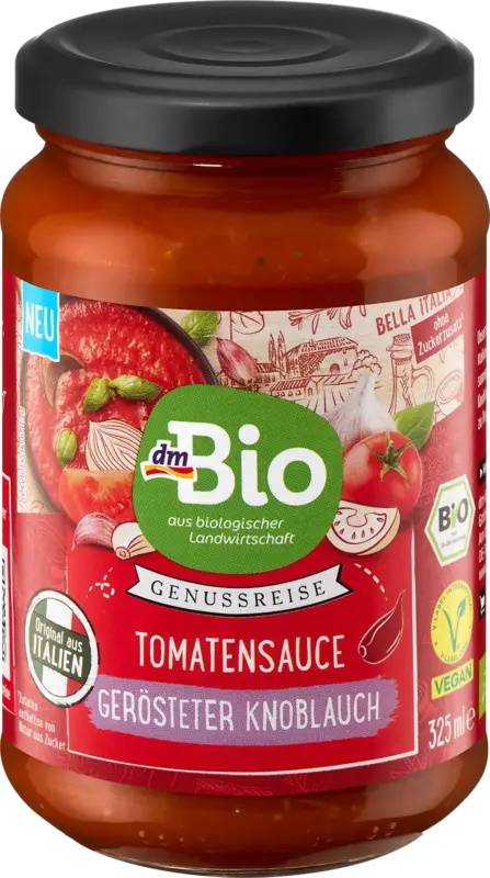 dmBio Tomatensauce gerösteter Knoblauch