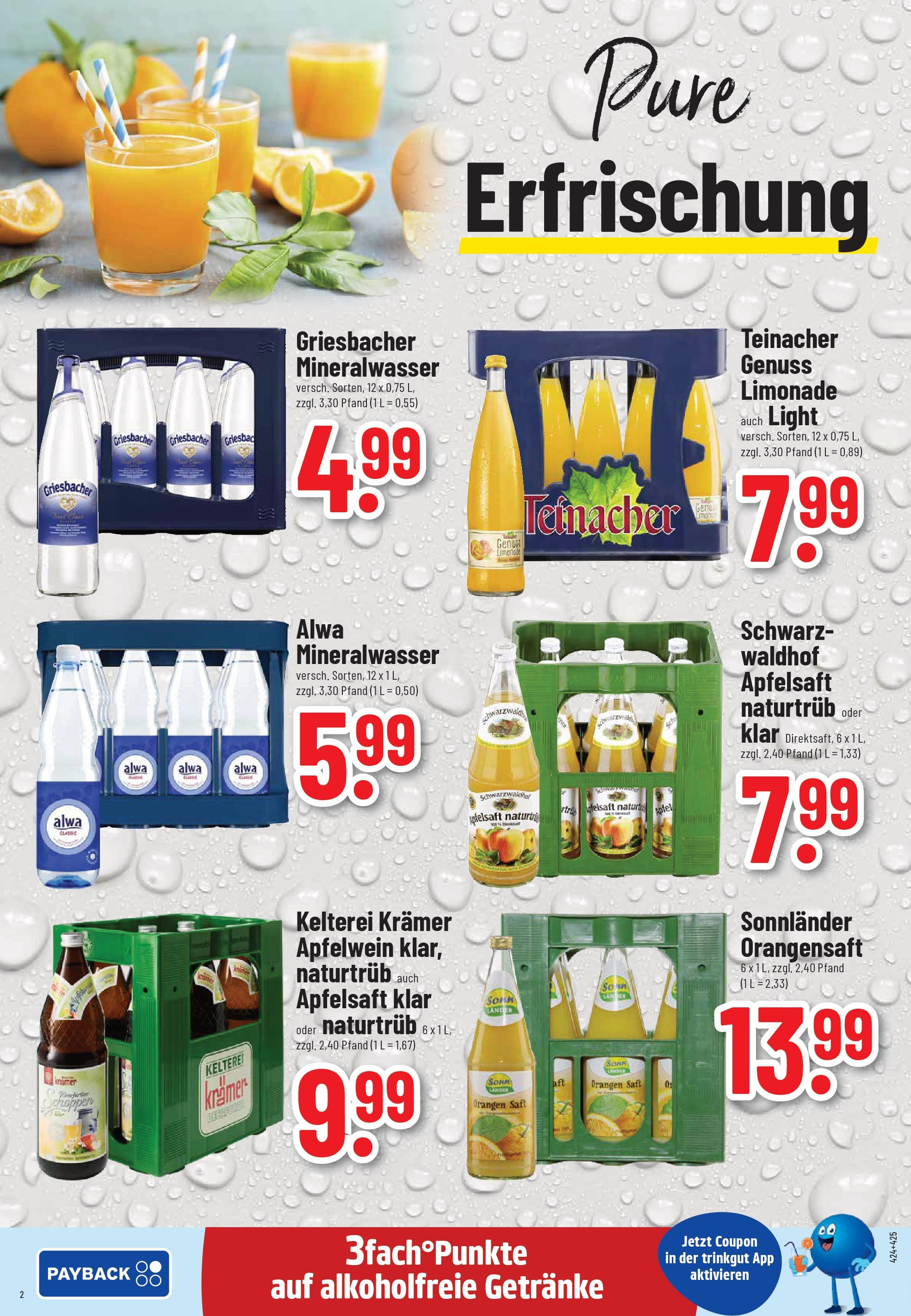 Trinkgut - trinkgut: Wochenangebote (ab 21.09.2025) » Angebote ab Montag | Seite: 2 | Produkte: Limonade, Apfelsaft, Mineralwasser, Saft Trinkgut - trinkgut: Wochenangebote (ab 21.09.2025) » Angebote online | Seite: 2 | Produkte: Limonade, Apfelsaft, Mineralwasser, Saft