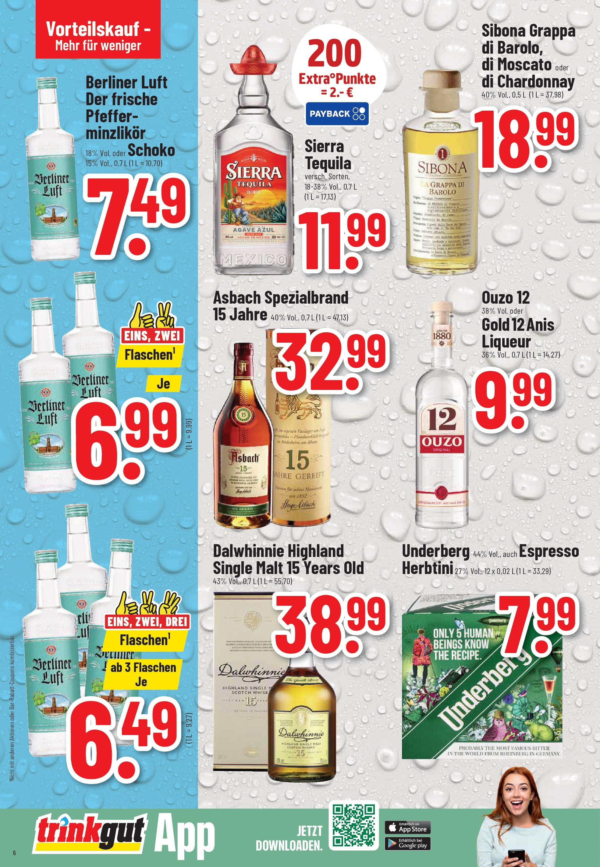 Trinkgut - trinkgut: Wochenangebote (ab 21.09.2025) » Angebote ab Montag | Seite: 6 | Produkte: Tequila, Pfeffer, Underberg, Asbach Trinkgut - trinkgut: Wochenangebote (ab 21.09.2025) » Angebote online | Seite: 6 | Produkte: Tequila, Pfeffer, Underberg, Asbach