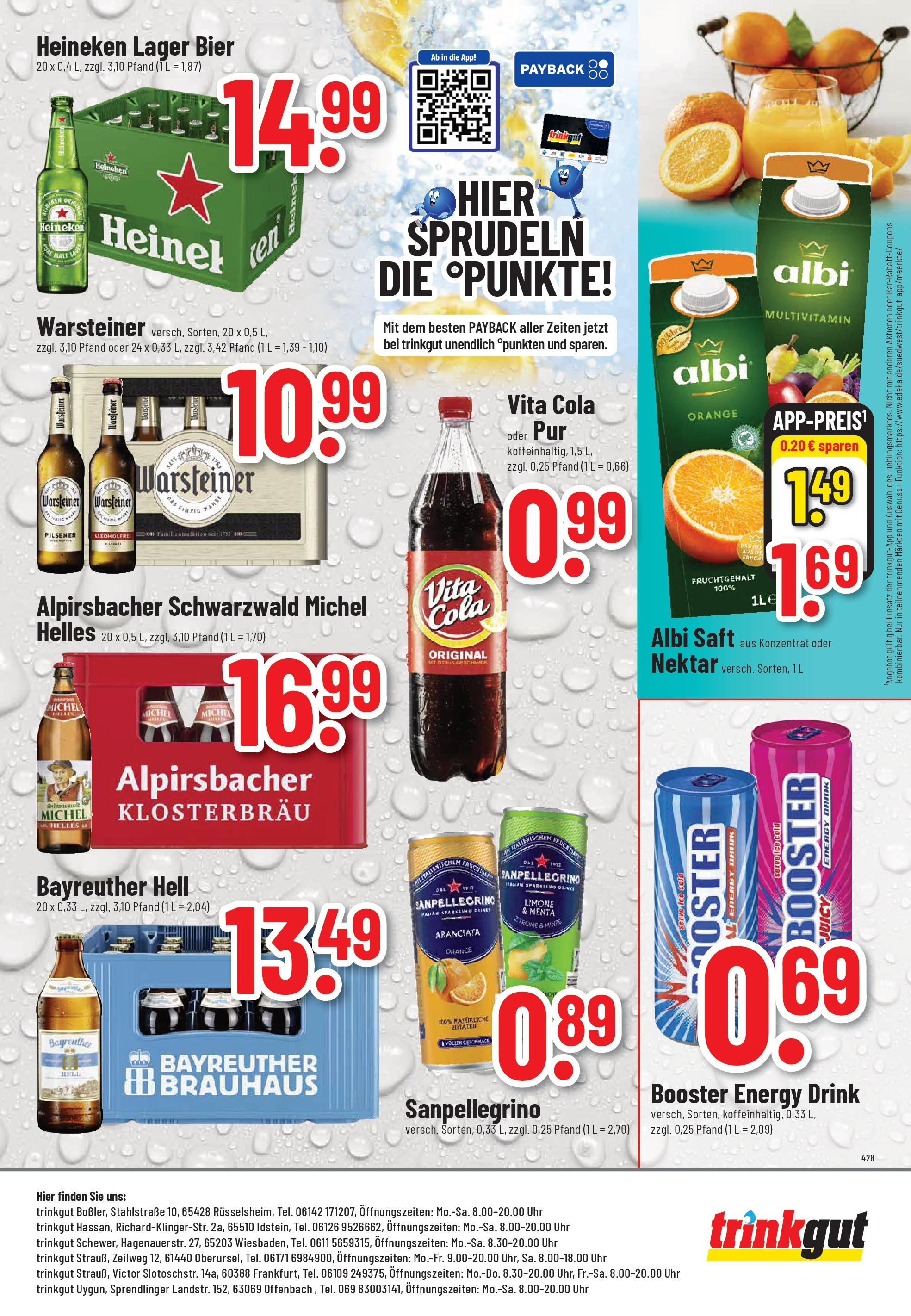 Trinkgut - trinkgut: Wochenangebote (ab 21.09.2025) » Angebote ab Montag | Seite: 8 | Produkte: Cola, Heineken, Saft, Uhr Trinkgut - trinkgut: Wochenangebote (ab 21.09.2025) » Angebote online | Seite: 8 | Produkte: Cola, Heineken, Saft, Uhr