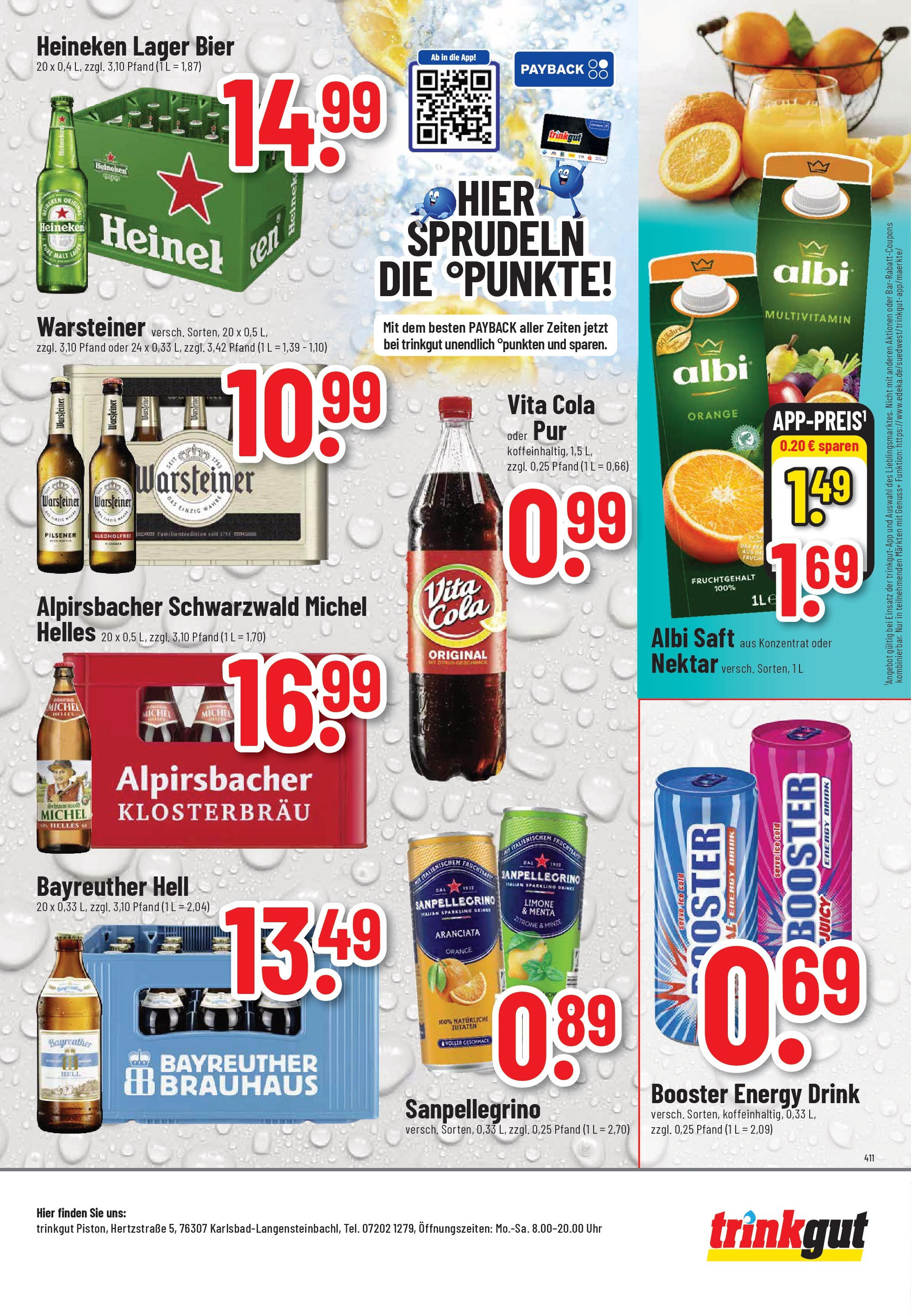 Trinkgut - trinkgut: Wochenangebote (ab 21.09.2025) » Angebote online | Seite: 8 | Produkte: Bayreuther hell, Cola, Heineken, Zitrone