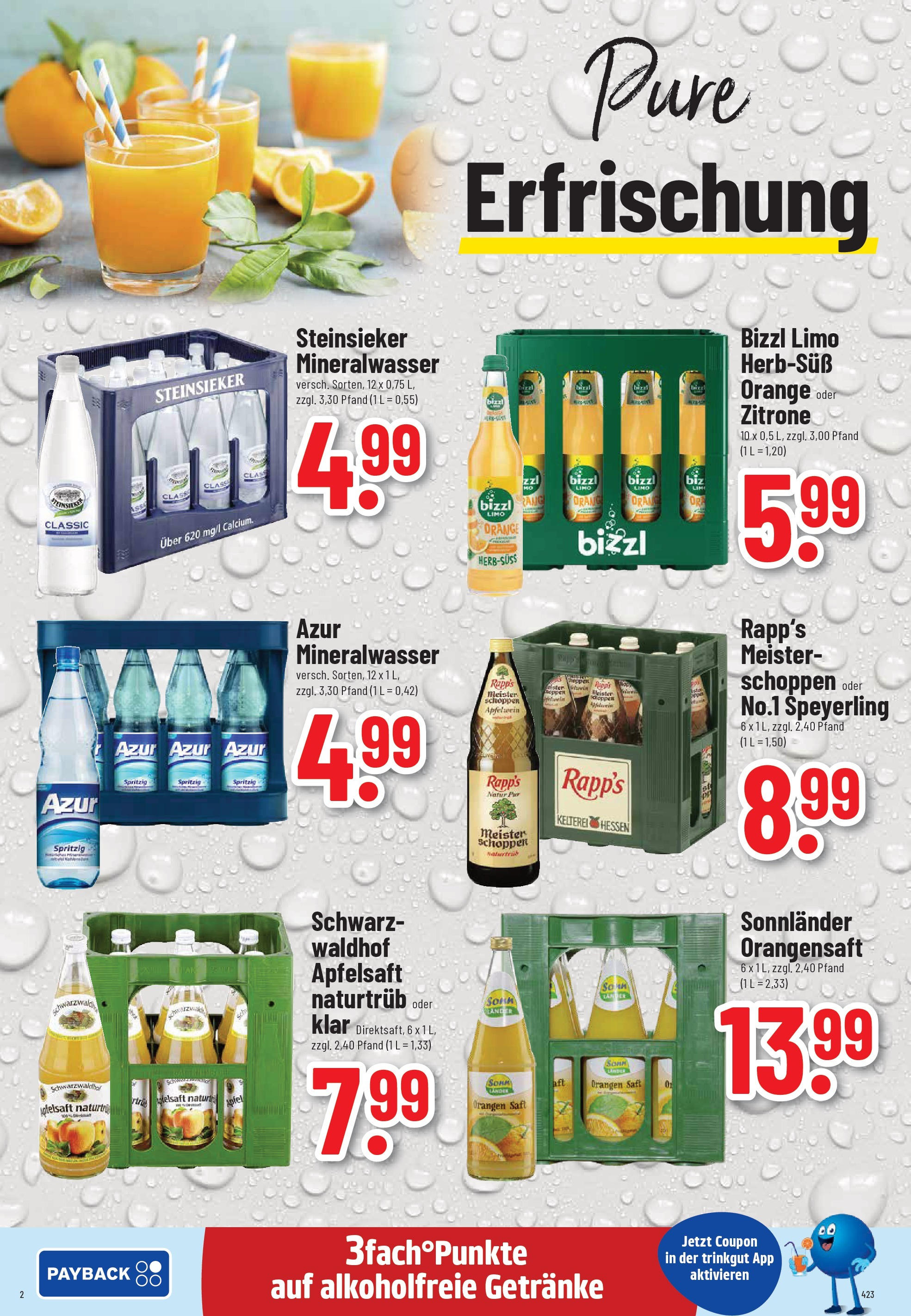 Trinkgut - trinkgut: Wochenangebote (ab 21.09.2025) » Angebote online | Seite: 2 | Produkte: Äpfel, Orangen, Orangensaft, Saft