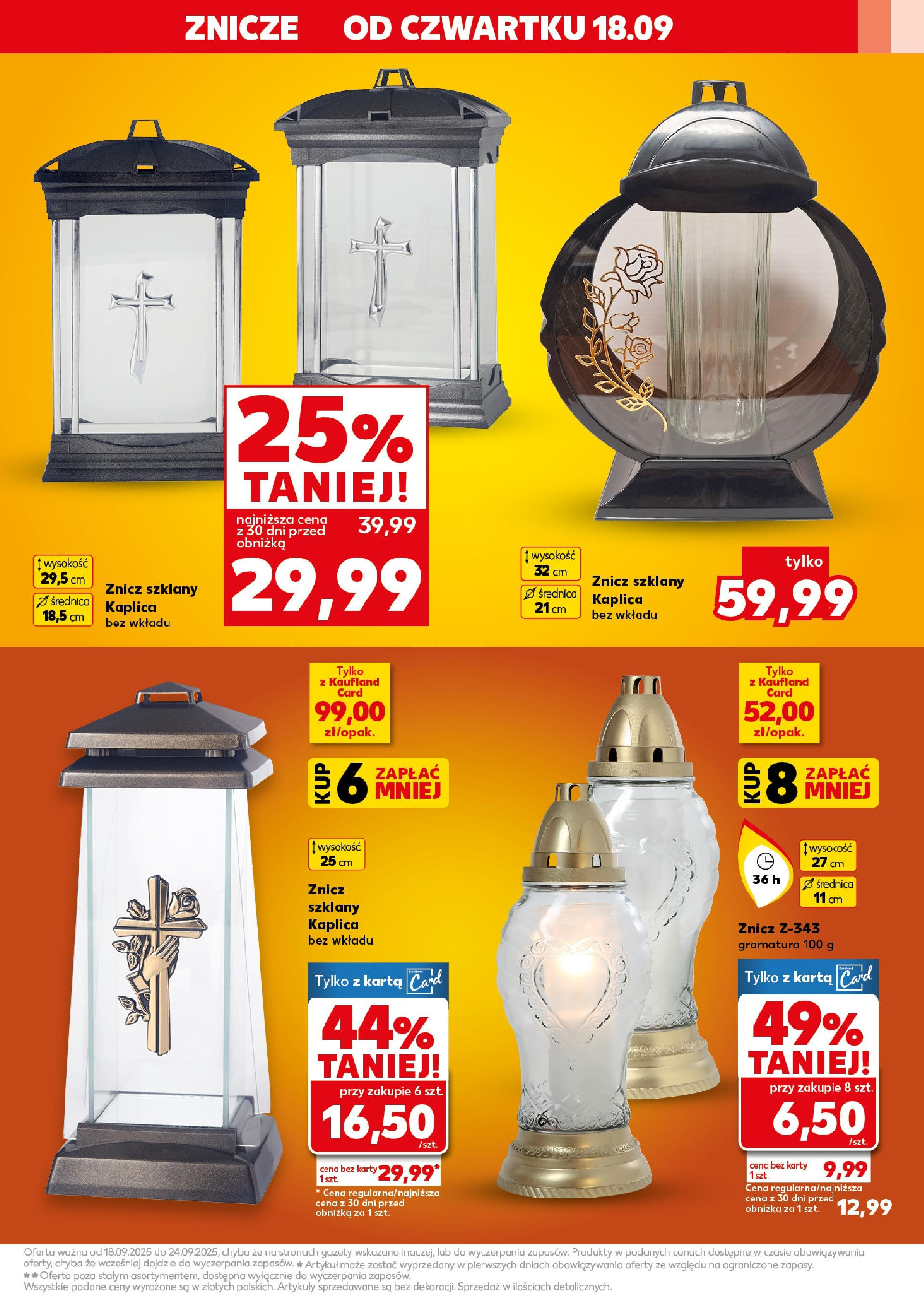 Kaufland gazetka - Znicze (18.09.2025) - od jutra | Strona: 7 | Produkty: Karta, Znicze Kaufland gazetka - Znicze od 18.09.2025 - od jutra PDF | Strona: 7 | Produkty: Karta, Znicze