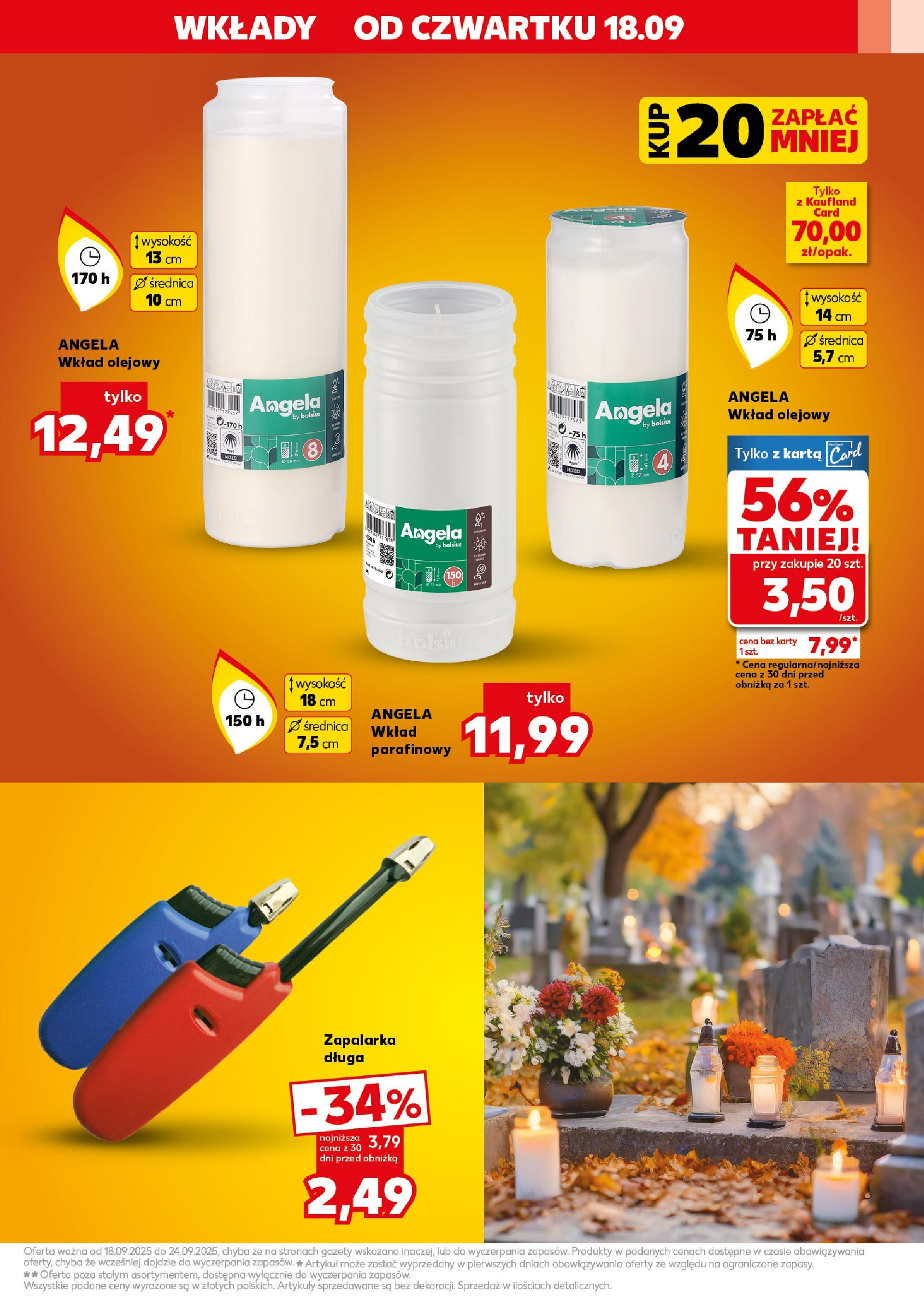 Kaufland gazetka - Znicze (18.09.2025) - od jutra | Strona: 11 | Produkty: Karta Kaufland gazetka - Znicze od 18.09.2025 - od jutra PDF | Strona: 11 | Produkty: Karta