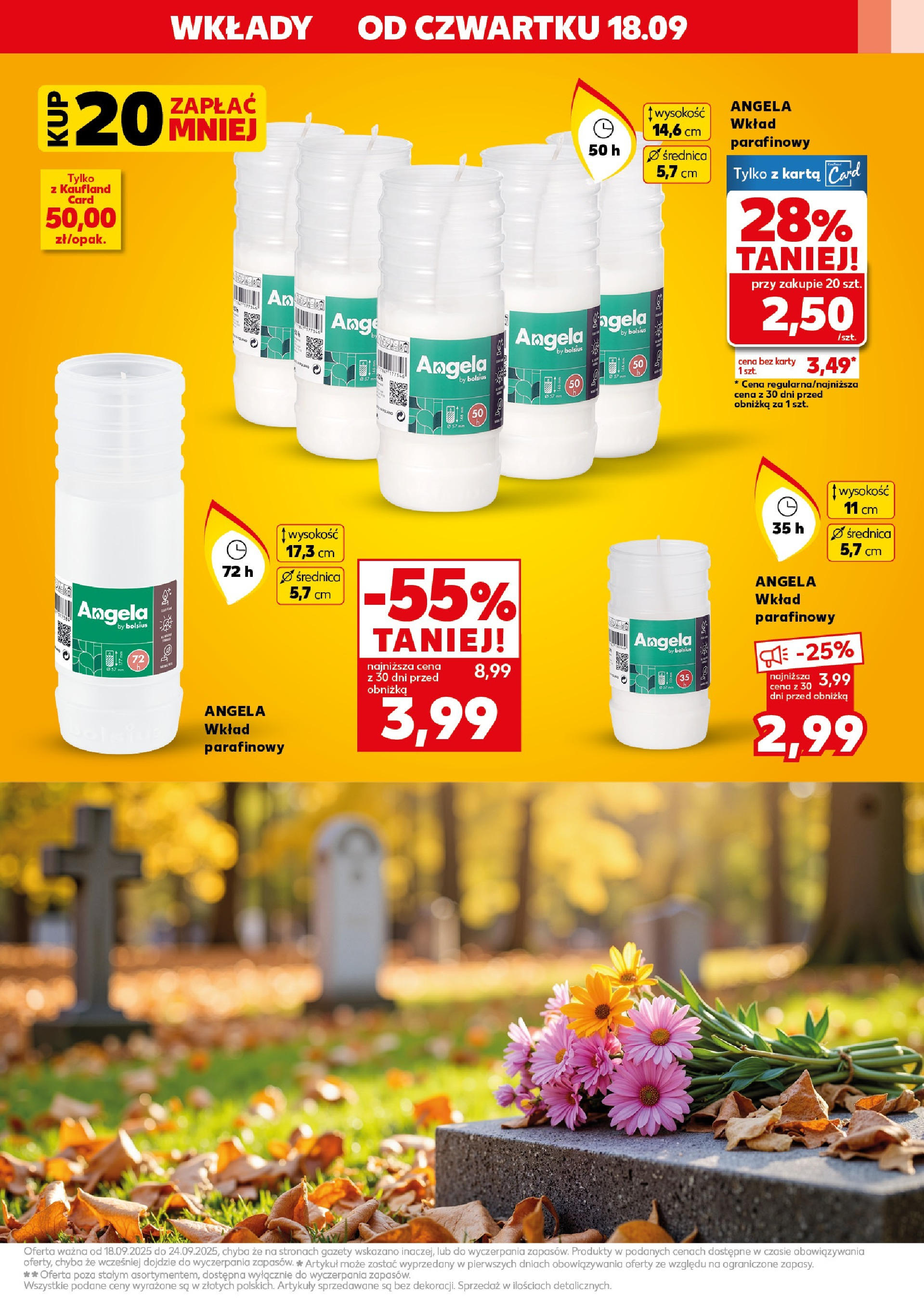 Kaufland gazetka - Znicze (18.09.2025) - od jutra | Strona: 13 | Produkty: Karta Kaufland gazetka - Znicze od 18.09.2025 - od jutra PDF | Strona: 13 | Produkty: Karta