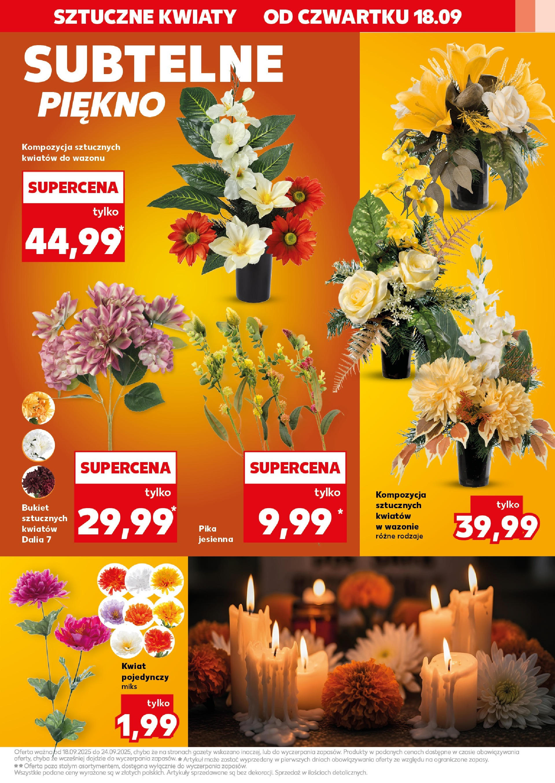 Kaufland gazetka - Znicze (18.09.2025) - od jutra | Strona: 19 | Produkty: Kwiaty Kaufland gazetka - Znicze od 18.09.2025 - od jutra PDF | Strona: 19 | Produkty: Kwiaty