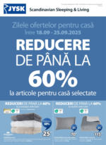 Catalog JYSK până în data de 25.09.2025
