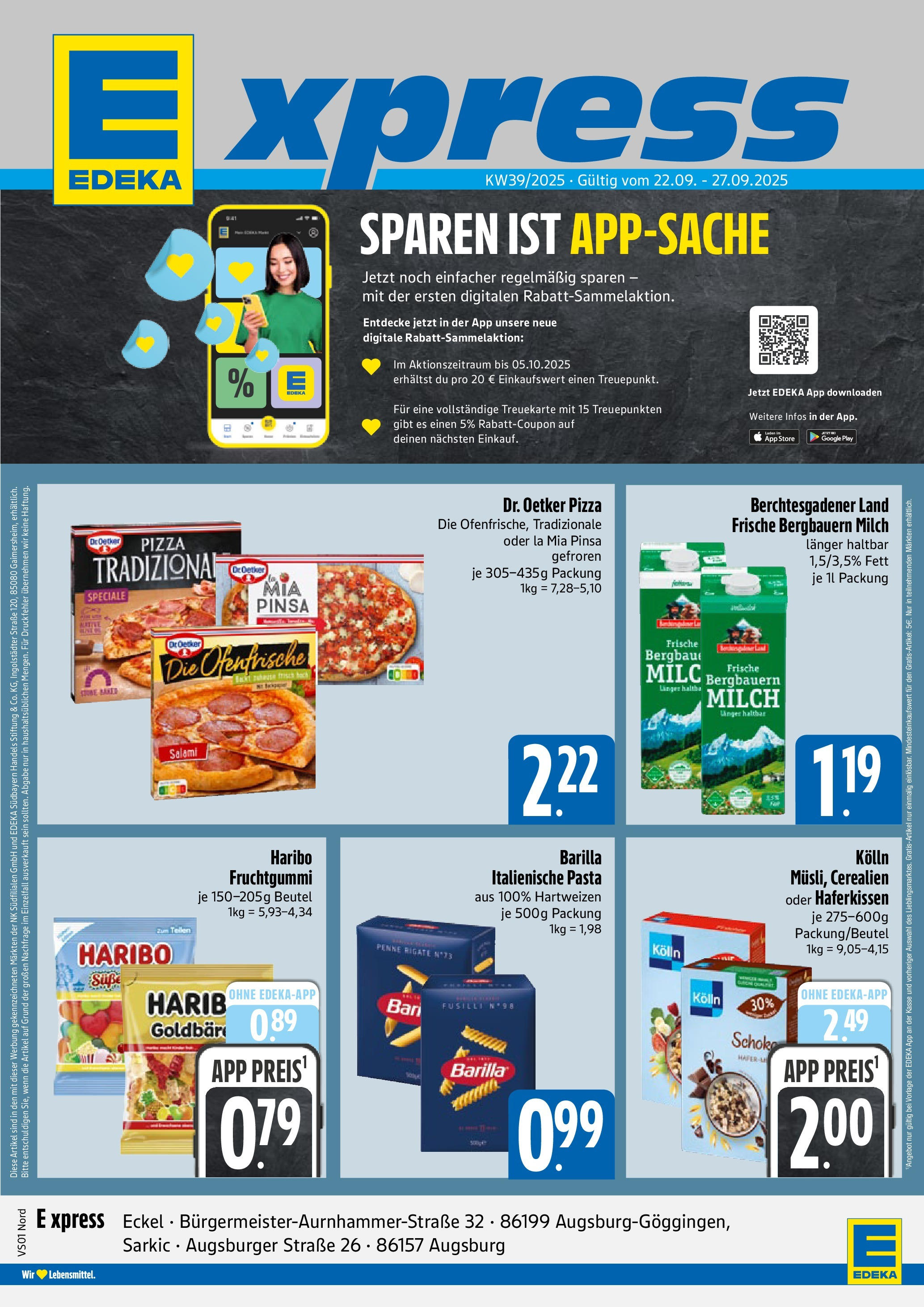 Entdecke - E xpress: Wochenangebote (ab 21.09.2025) zum Blättern | Seite: 1 | Produkte: Barilla, Ofenfrische, Pasta, Pizza