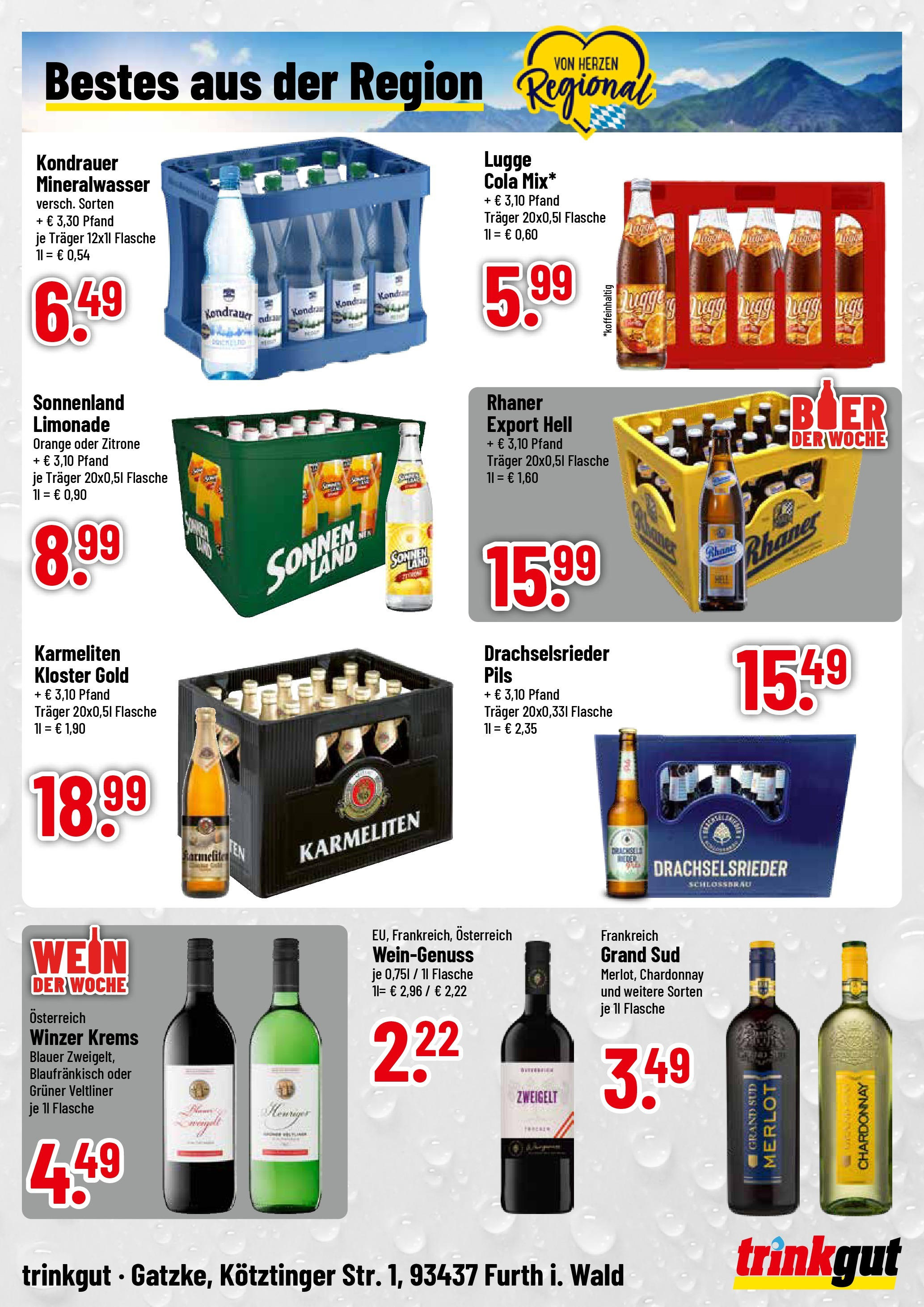 Trinkgut - trinkgut: Wochenangebote (ab 21.09.2025) » Angebote online | Seite: 4 | Produkte: Cola, Merlot, Pils, Limonade