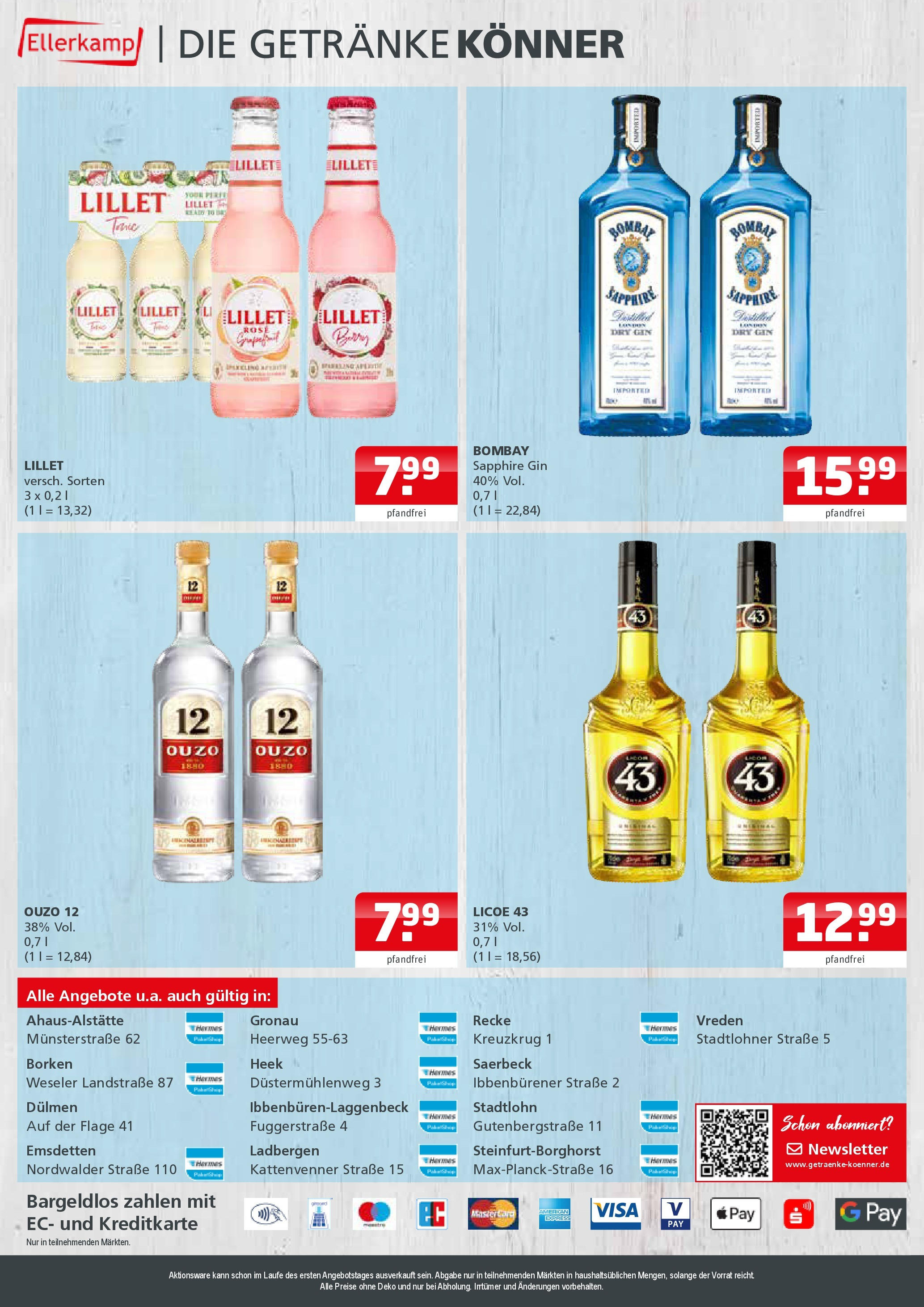 Entdecke - Getränke Ellerkamp: Getränkeangebote (ab 21.09.2025) zum Blättern | Seite: 5 | Produkte: Ouzo 12, Ouzo, Lillet, Gin