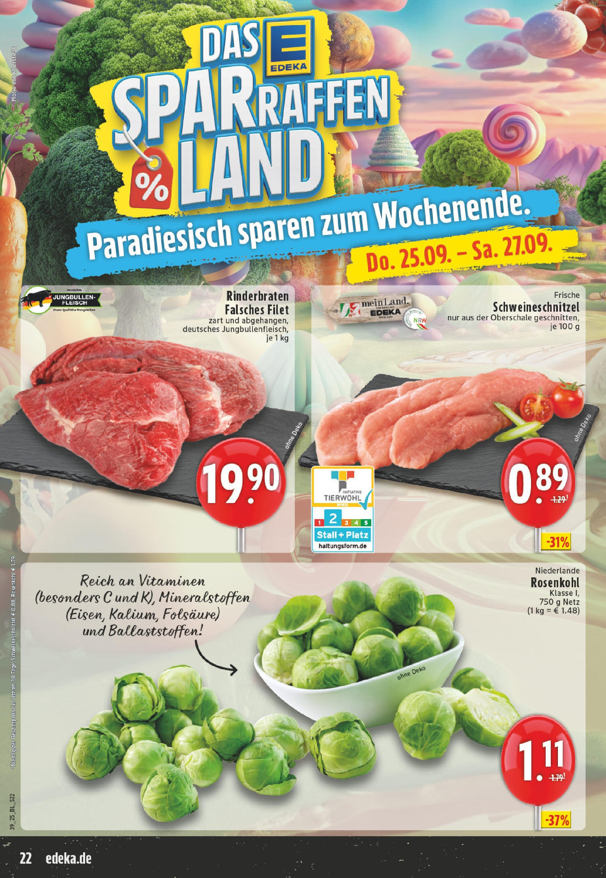 Edeka prospekt Leverkusen (ab 21.09.2025) » Angebote Online | Seite: 22 | Produkte: Rinderbraten, Fleisch Edeka prospekt Leverkusen (ab 21.09.2025) » Angebote Online | Seite: 22 | Produkte: Rinderbraten, Fleisch