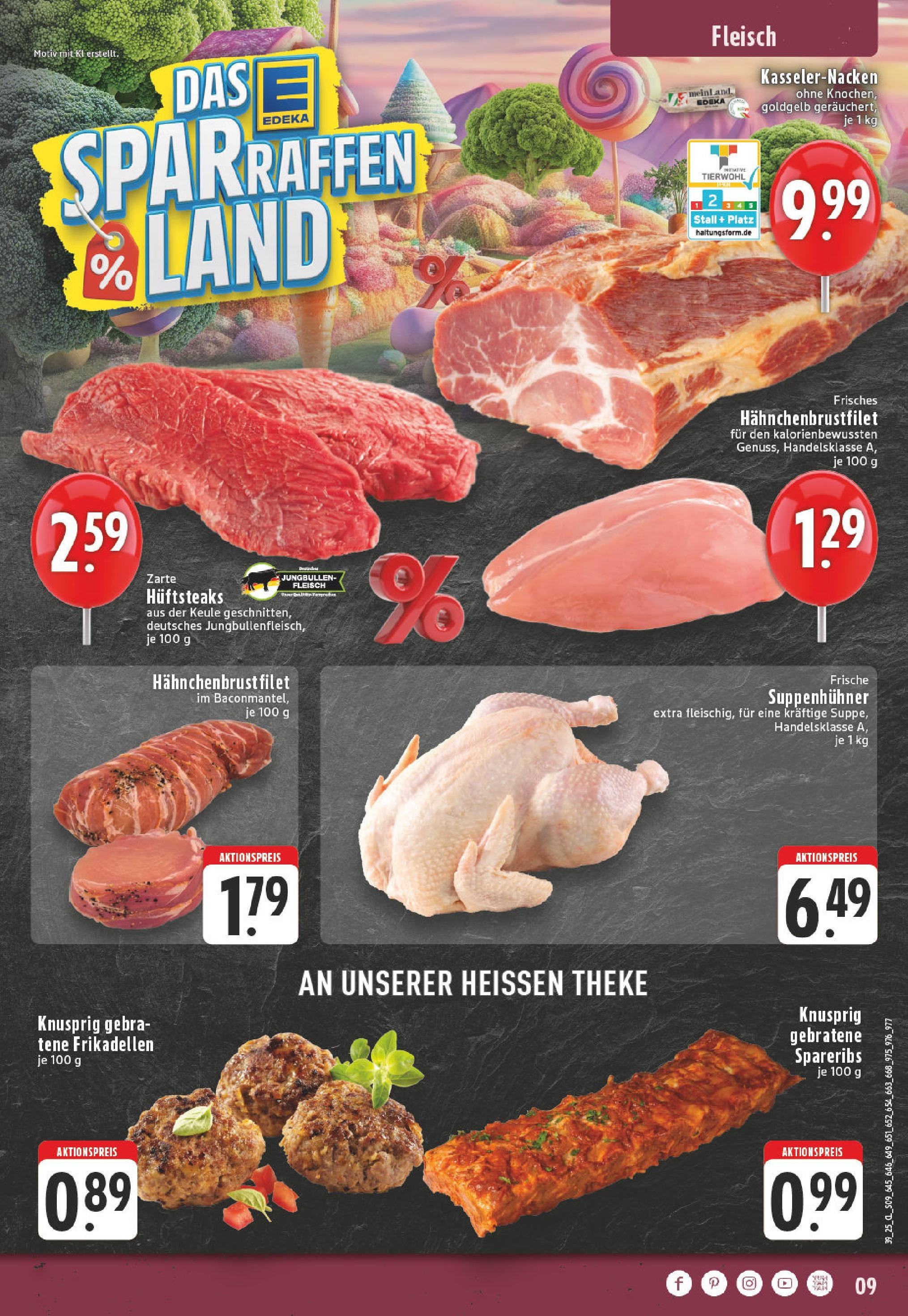 Edeka prospekt Düsseldorf - Bilk	 (ab 21.09.2025) » Angebote Online | Seite: 9 | Produkte: Theke, Steak, Fleisch
