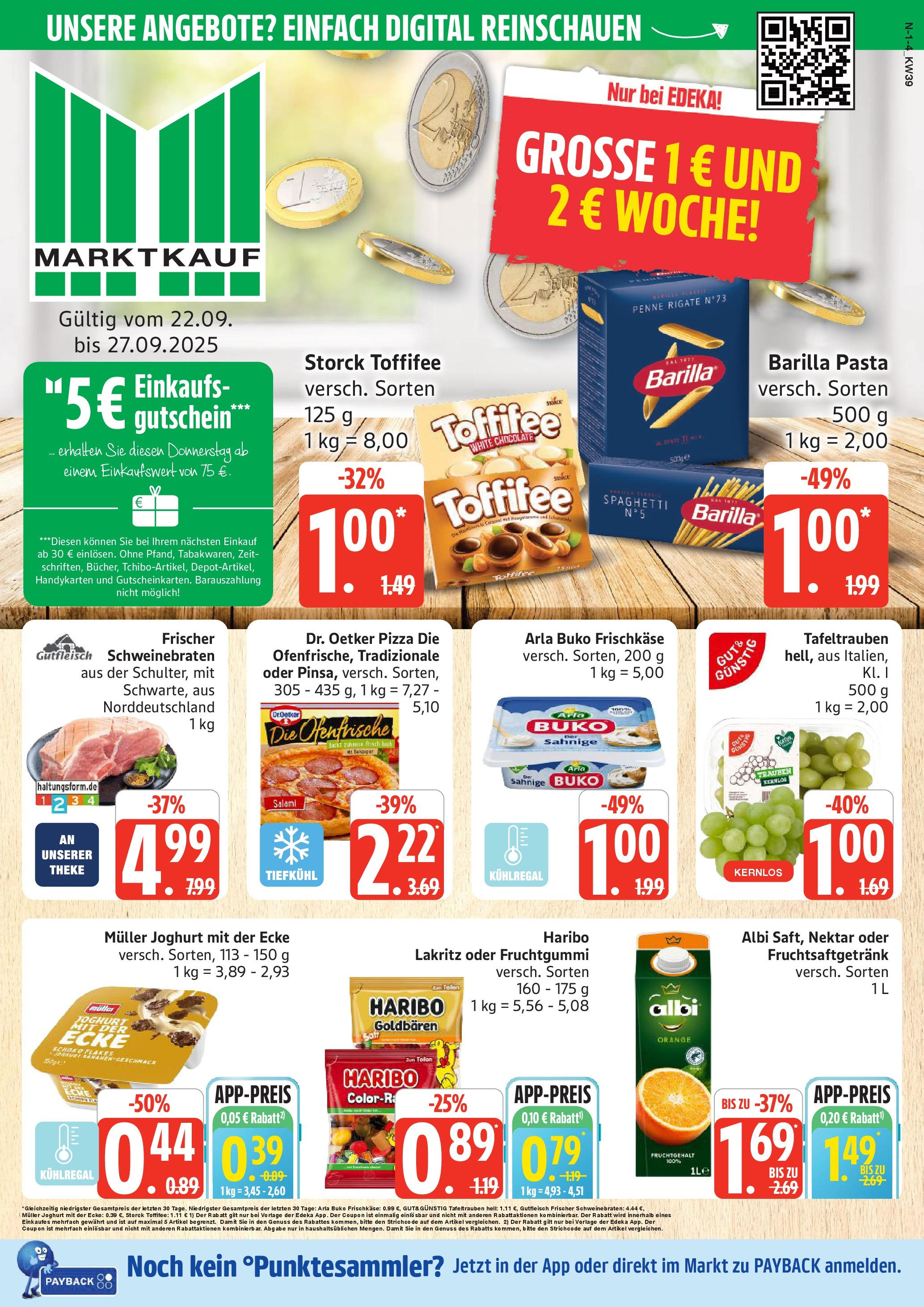 Marktkauf - Marktkauf: Wochenangebote (ab 21.09.2025) » Angebote ab Montag | Seite: 1 | Produkte: Ofenfrische, Arla buko, Toffifee, Frischkase Marktkauf - Marktkauf: Wochenangebote (ab 21.09.2025) » Angebote online | Seite: 1 | Produkte: Ofenfrische, Arla buko, Toffifee, Frischkase