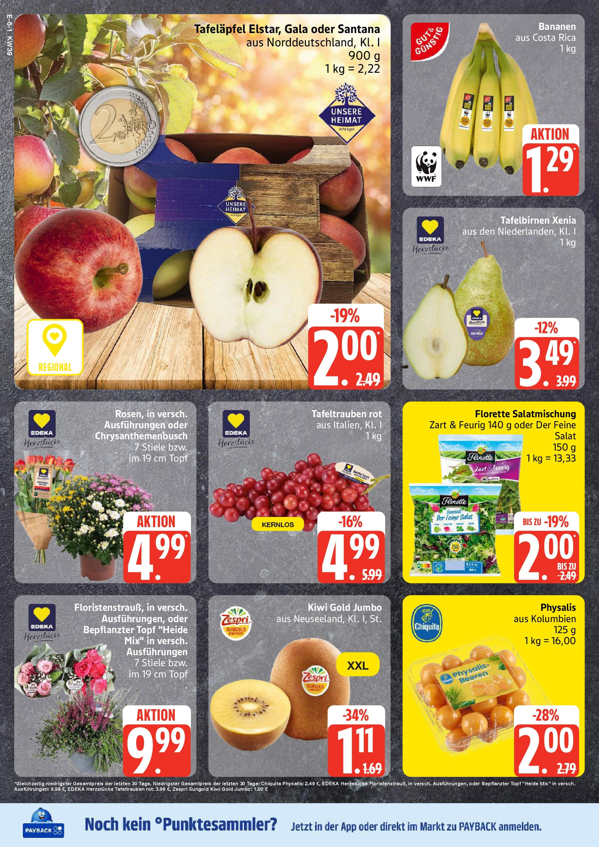 Marktkauf - Marktkauf: Wochenangebote (ab 21.09.2025) » Angebote ab Montag | Seite: 6 | Produkte: Bananen, Kiwi, Salat Marktkauf - Marktkauf: Wochenangebote (ab 21.09.2025) » Angebote online | Seite: 6 | Produkte: Bananen, Kiwi, Salat