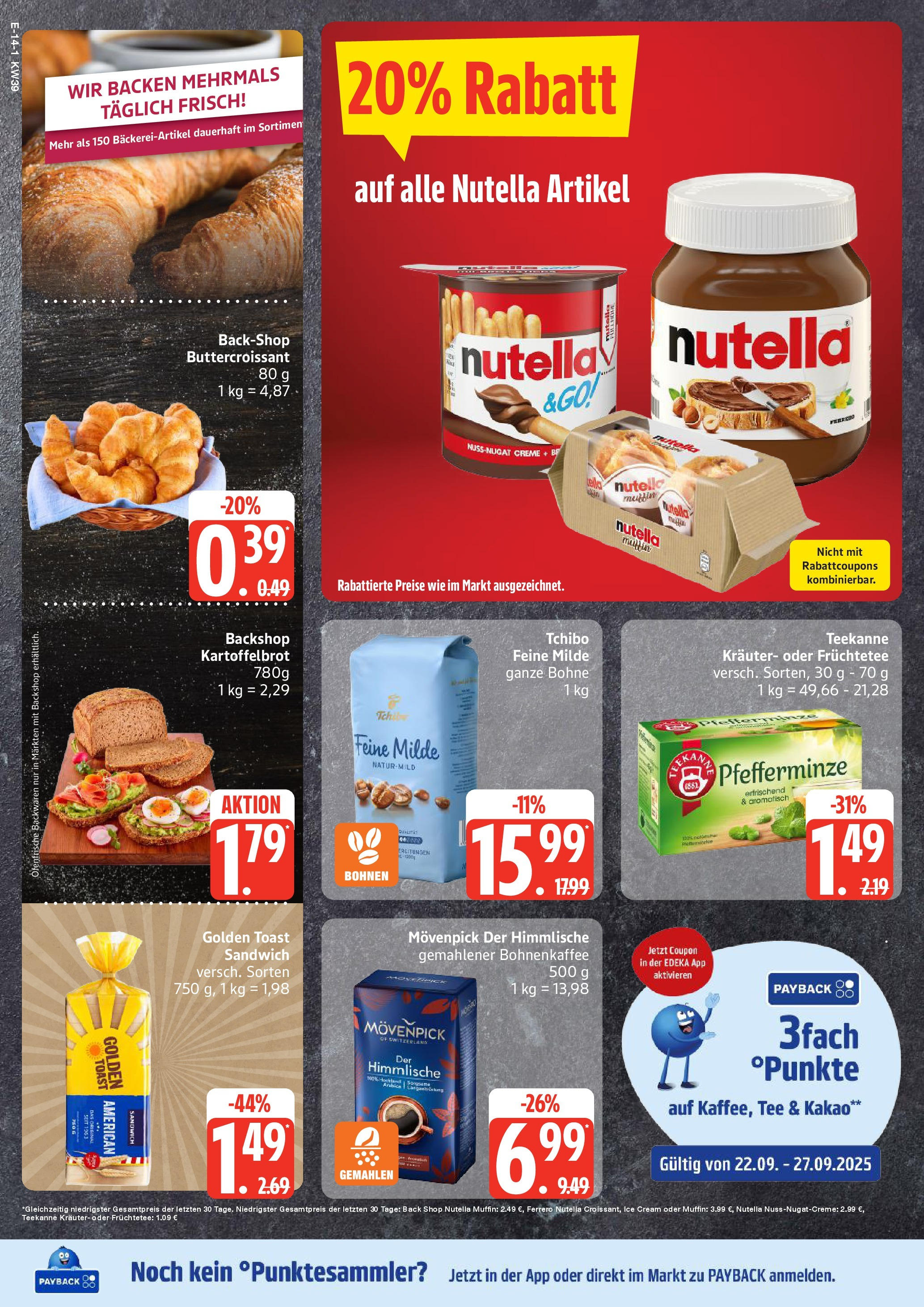 Marktkauf - Marktkauf: Wochenangebote (ab 21.09.2025) » Angebote ab Montag | Seite: 14 | Produkte: Toast, Ofenfrische, Creme, Teekanne Marktkauf - Marktkauf: Wochenangebote (ab 21.09.2025) » Angebote online | Seite: 14 | Produkte: Toast, Ofenfrische, Creme, Teekanne