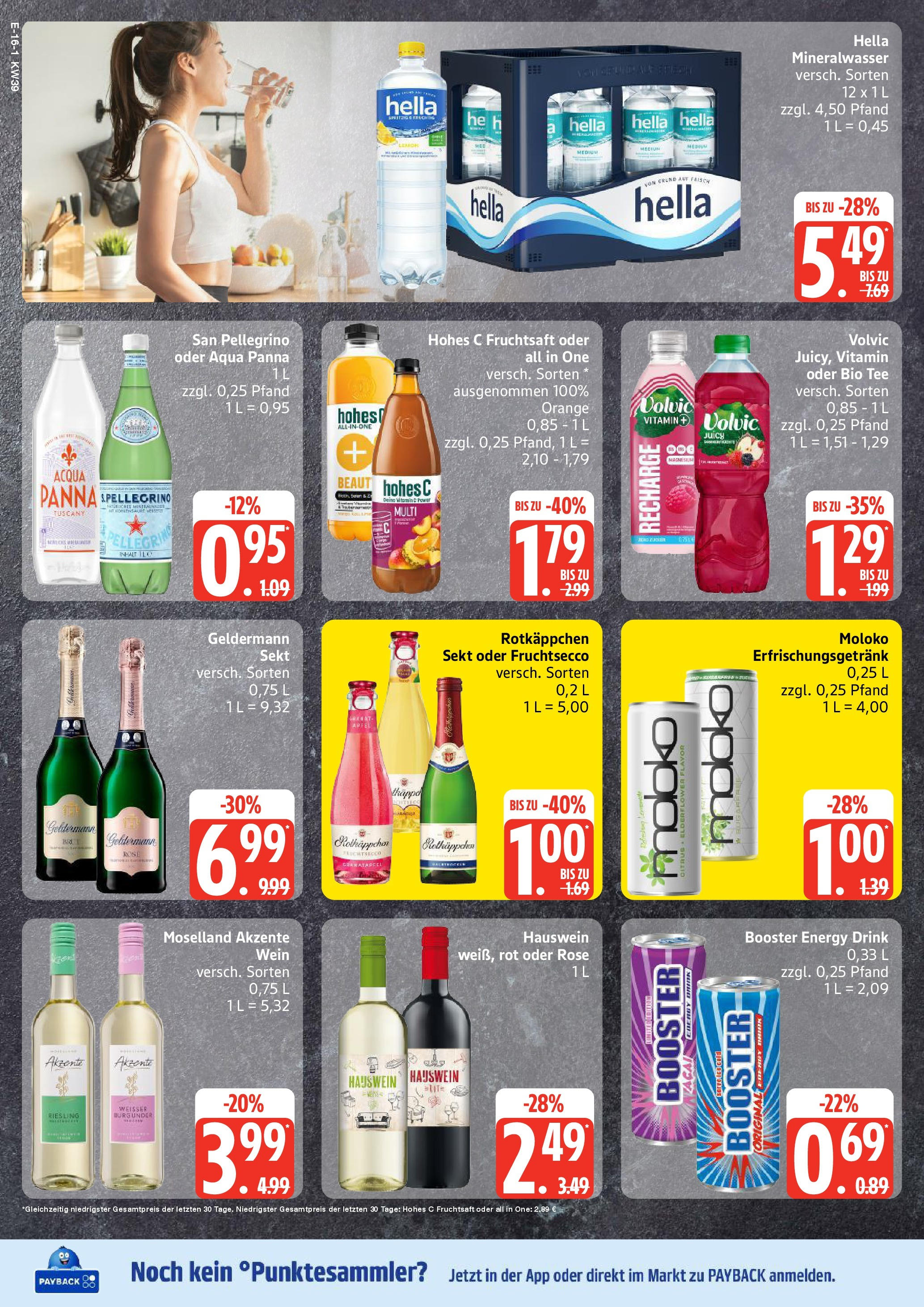 Marktkauf - Marktkauf: Wochenangebote (ab 21.09.2025) » Angebote ab Montag | Seite: 16 | Produkte: Energy, Mineralwasser, Rotkäppchen, Hohes c Marktkauf - Marktkauf: Wochenangebote (ab 21.09.2025) » Angebote online | Seite: 16 | Produkte: Energy, Mineralwasser, Rotkäppchen, Hohes c