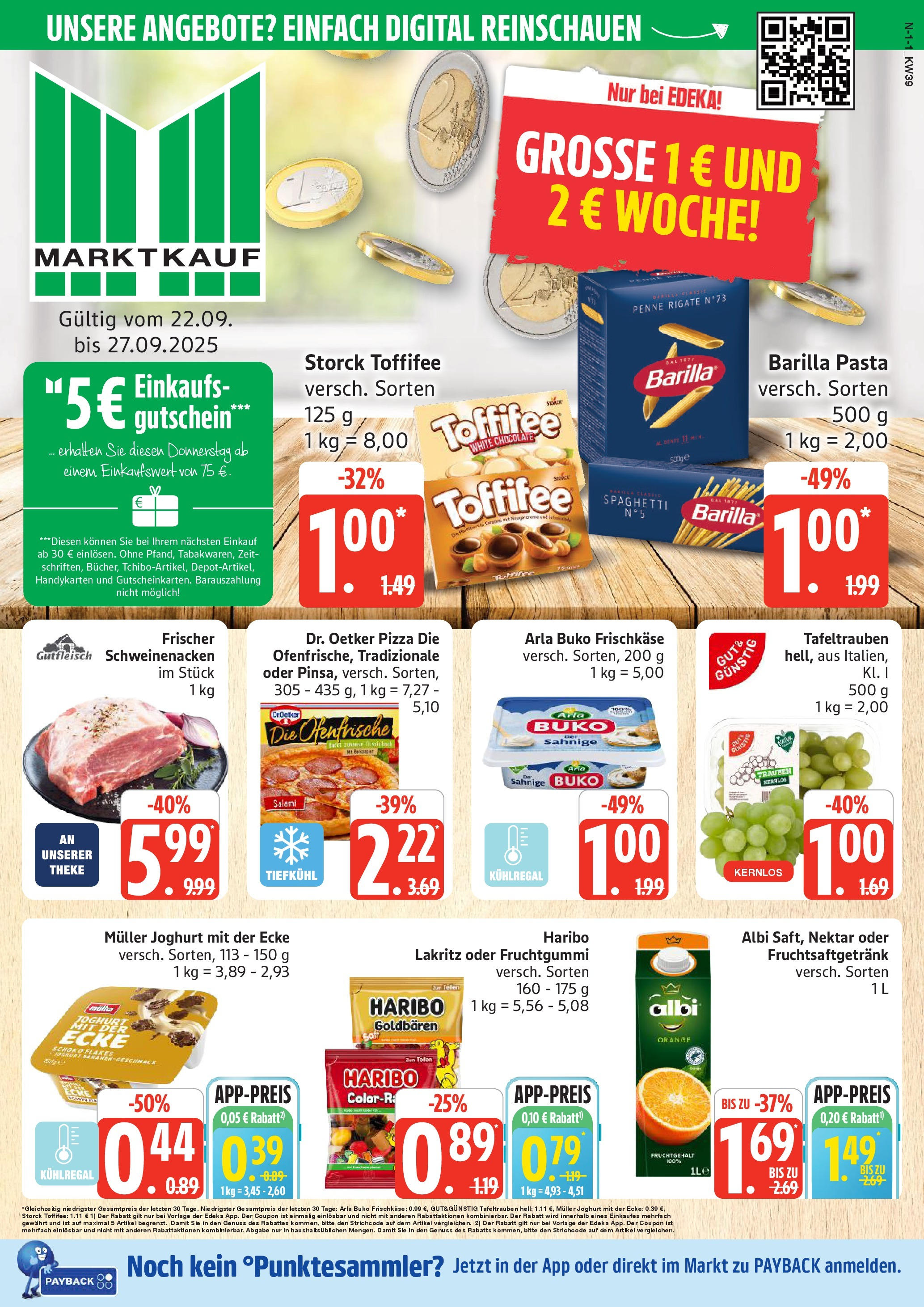 Marktkauf - Marktkauf: Wochenangebote (ab 21.09.2025) » Angebote ab Montag | Seite: 1 | Produkte: Haribo, Joghurt, Toffifee, Frischkase Marktkauf - Marktkauf: Wochenangebote (ab 21.09.2025) » Angebote online | Seite: 1 | Produkte: Haribo, Joghurt, Toffifee, Frischkase