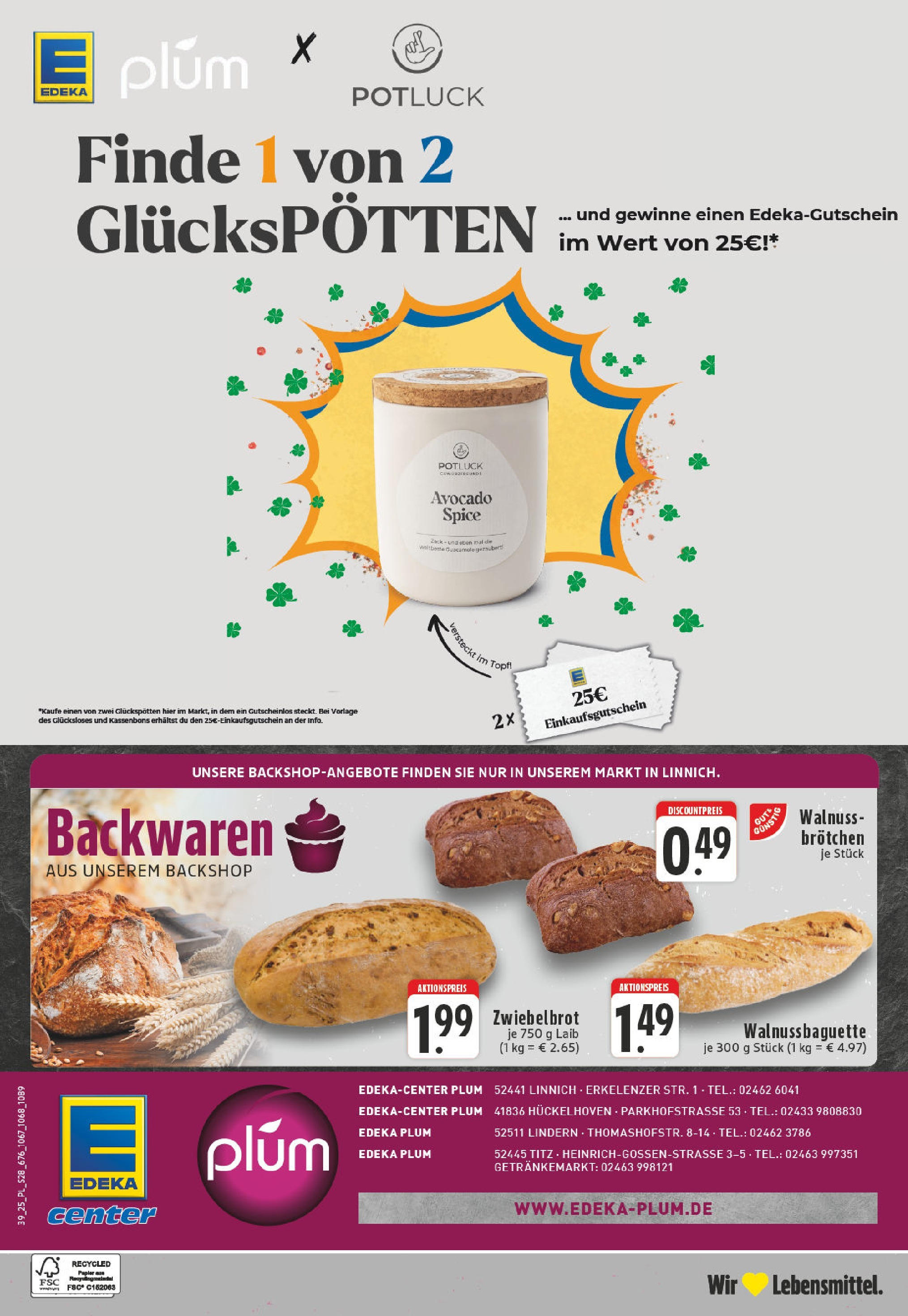Edeka prospekt Linnich	 (ab 21.09.2025) » Angebote Online | Seite: 28 | Produkte: Baguette, Avocado