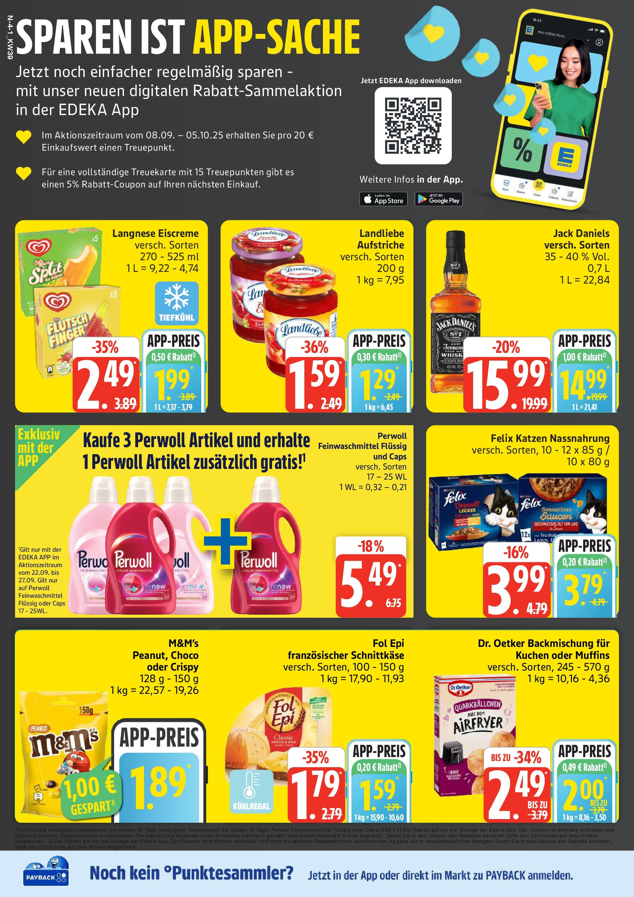 Marktkauf - Marktkauf: Wochenangebote (ab 21.09.2025) » Angebote ab Montag | Seite: 4 | Produkte: Perwoll, M&M's, Eiscreme, Erdbeeren Marktkauf - Marktkauf: Wochenangebote (ab 21.09.2025) » Angebote online | Seite: 4 | Produkte: Perwoll, M&M's, Eiscreme, Erdbeeren