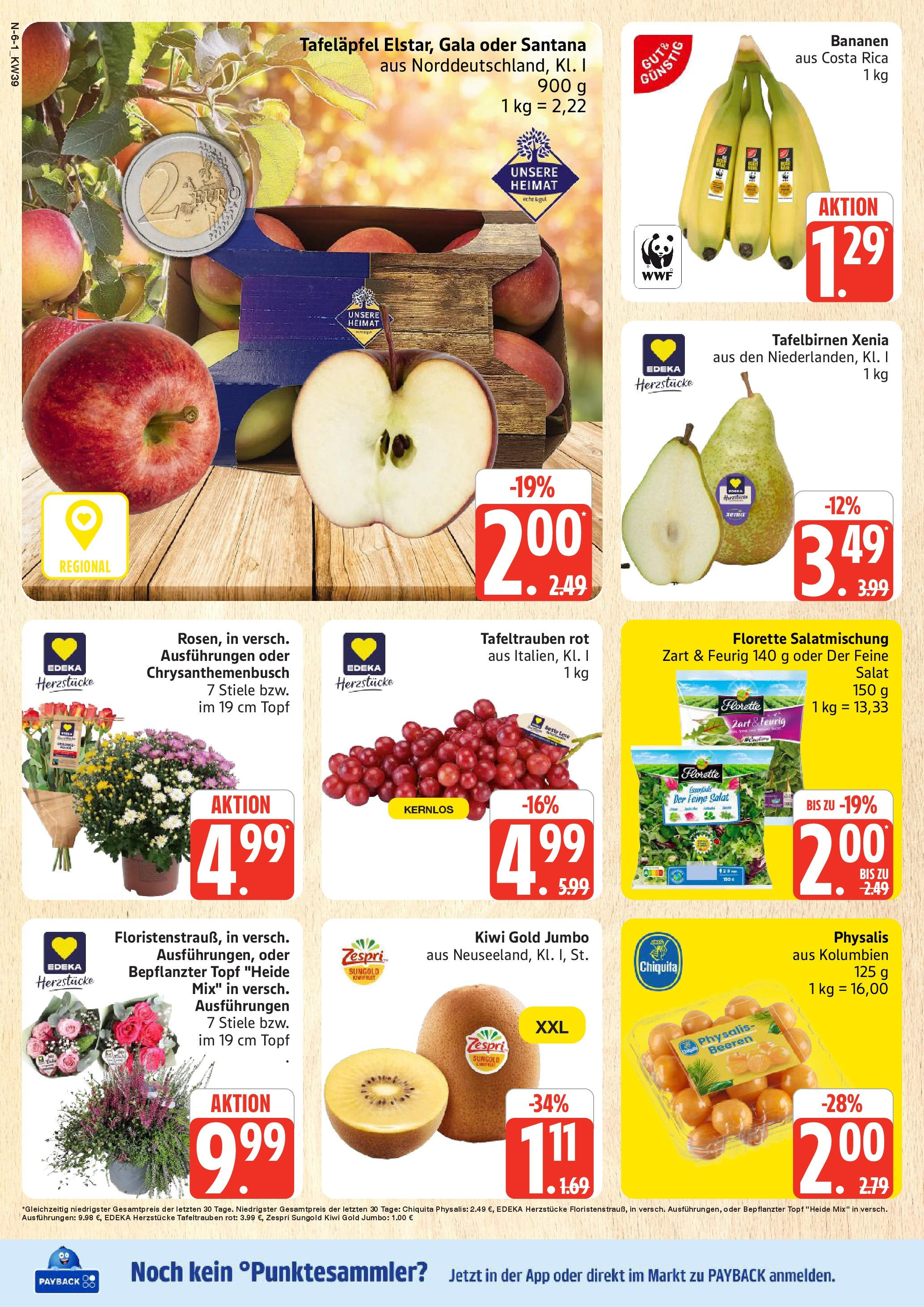 Marktkauf - Marktkauf: Wochenangebote (ab 21.09.2025) » Angebote ab Montag | Seite: 6 | Produkte: Bananen, Kiwi, Salat Marktkauf - Marktkauf: Wochenangebote (ab 21.09.2025) » Angebote online | Seite: 6 | Produkte: Bananen, Kiwi, Salat