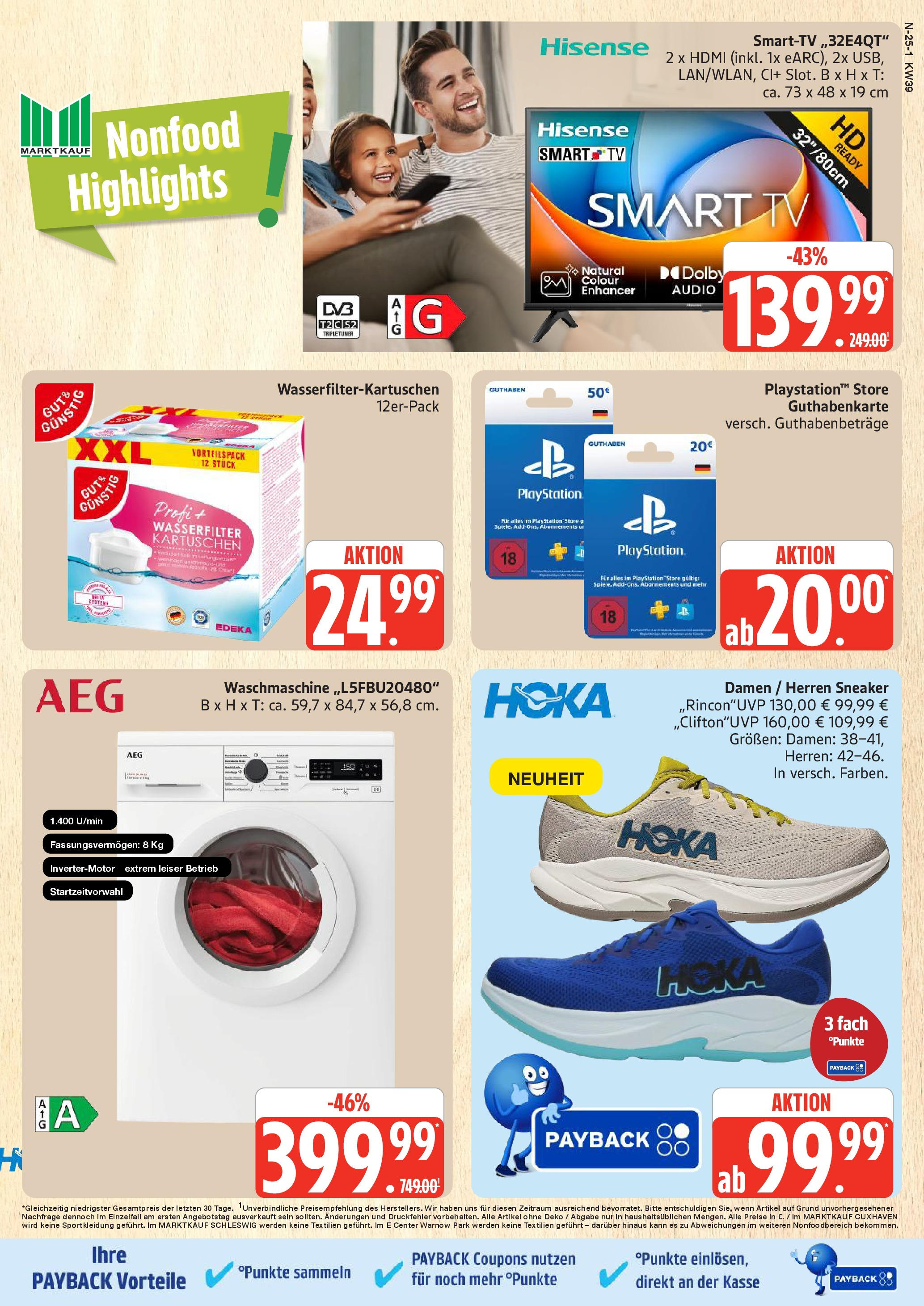 Marktkauf - Marktkauf: Wochenangebote (ab 21.09.2025) » Angebote ab Montag | Seite: 25 | Produkte: Playstation, Hisense, Waschmaschine, Smart TV Marktkauf - Marktkauf: Wochenangebote (ab 21.09.2025) » Angebote online | Seite: 25 | Produkte: Playstation, Hisense, Waschmaschine, Smart TV