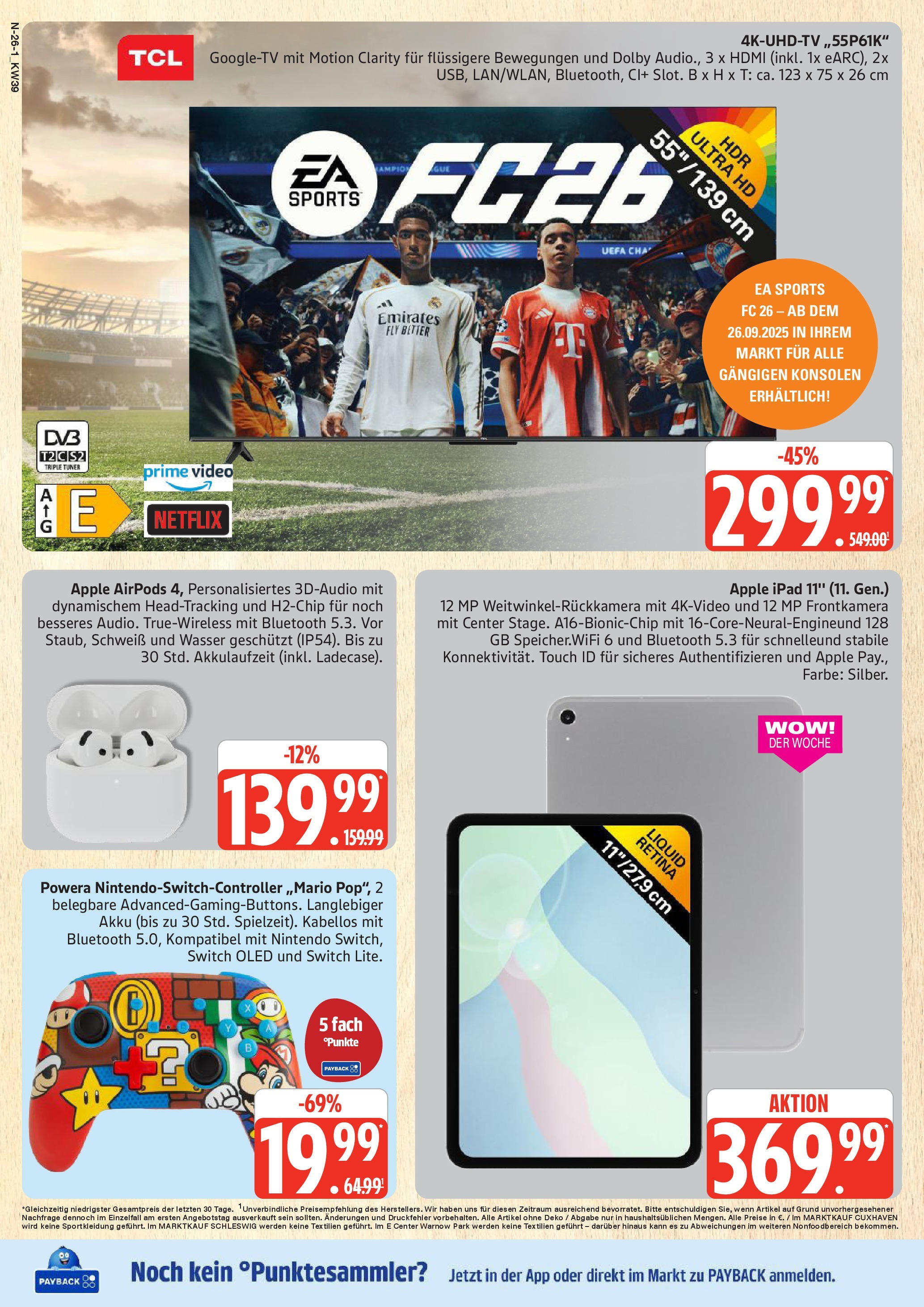 Marktkauf - Marktkauf: Wochenangebote (ab 21.09.2025) » Angebote ab Montag | Seite: 26 | Produkte: Ipad, Apple, Wasser, Video Marktkauf - Marktkauf: Wochenangebote (ab 21.09.2025) » Angebote online | Seite: 26 | Produkte: Ipad, Apple, Wasser, Video