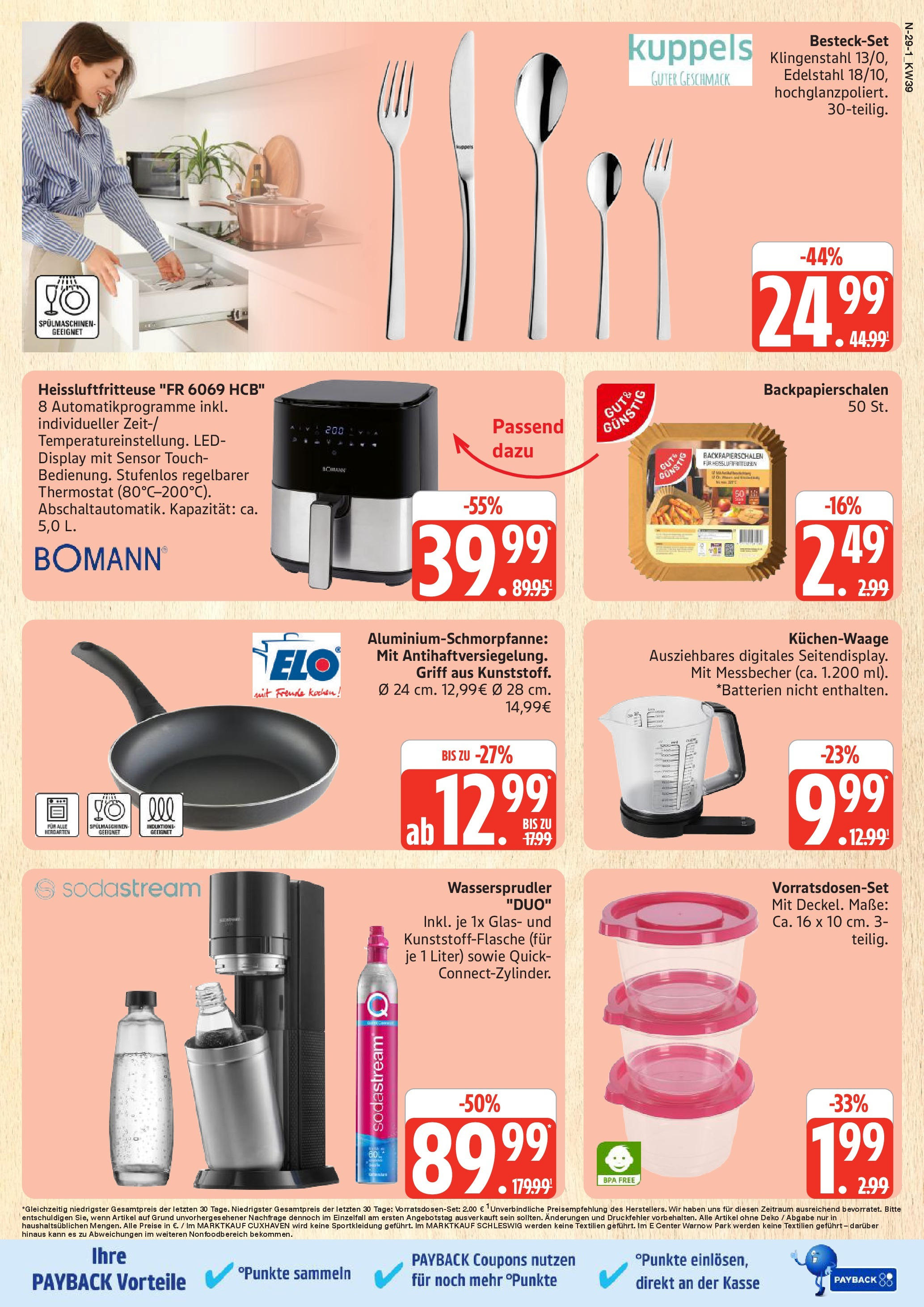 Marktkauf - Marktkauf: Wochenangebote (ab 21.09.2025) » Angebote ab Montag | Seite: 29 | Produkte: Heißluftfritteuse, Sodastream Marktkauf - Marktkauf: Wochenangebote (ab 21.09.2025) » Angebote online | Seite: 29 | Produkte: Heißluftfritteuse, Sodastream