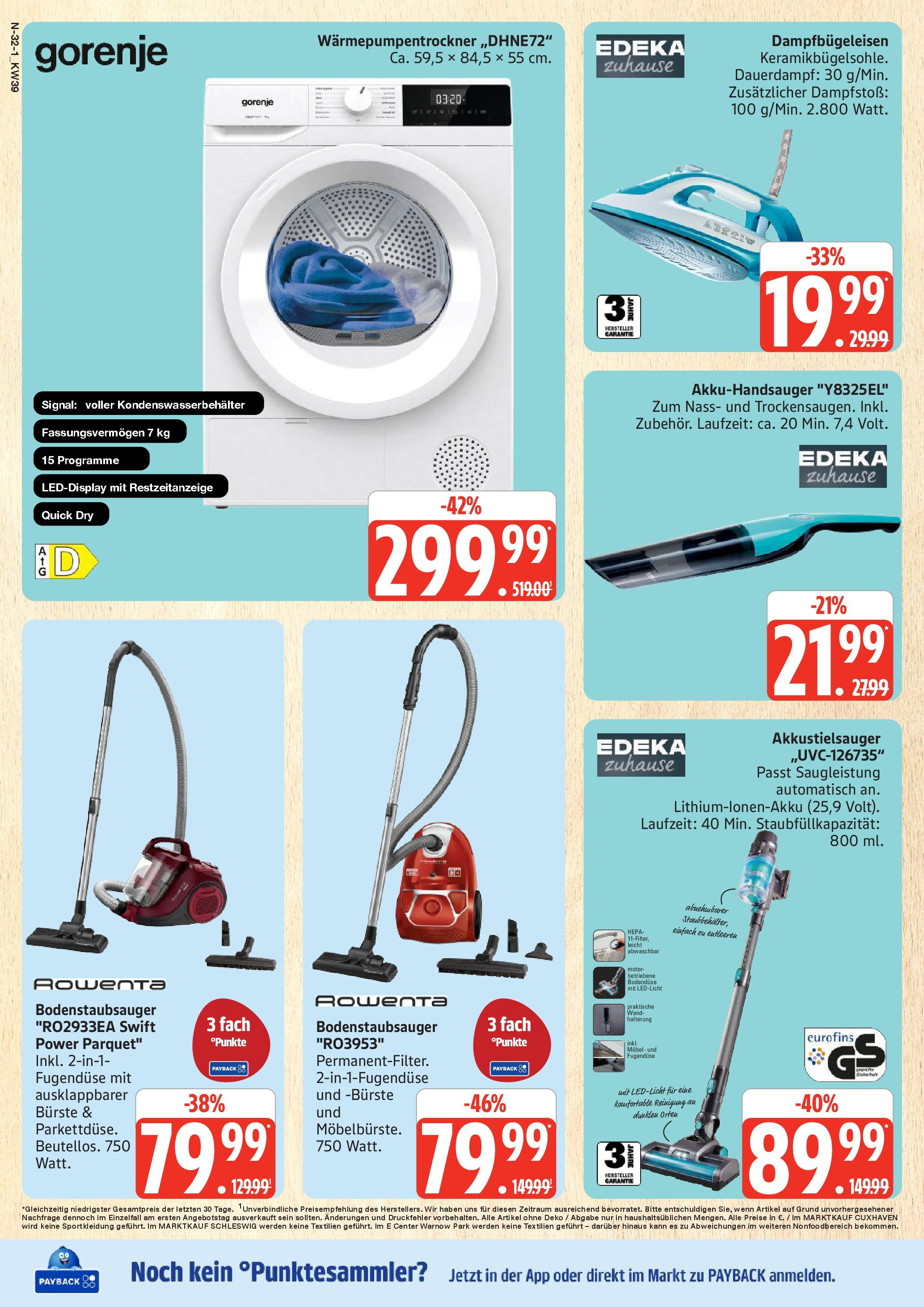 Marktkauf - Marktkauf: Wochenangebote (ab 21.09.2025) » Angebote ab Montag | Seite: 32 | Produkte: Gorenje, Bürste Marktkauf - Marktkauf: Wochenangebote (ab 21.09.2025) » Angebote online | Seite: 32 | Produkte: Gorenje, Bürste