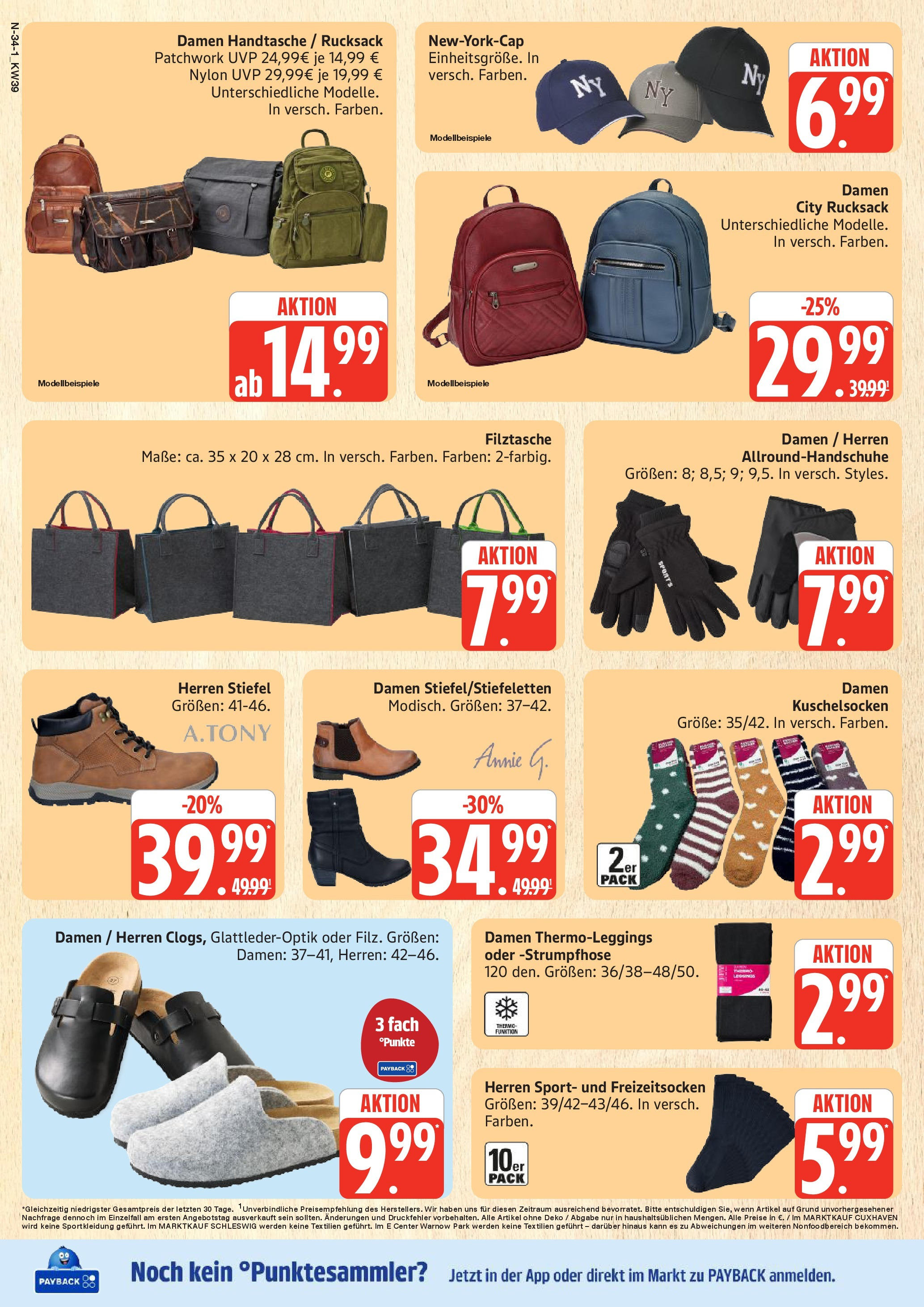Marktkauf - Marktkauf: Wochenangebote (ab 21.09.2025) » Angebote ab Montag | Seite: 34 | Produkte: Stiefel, Handtasche, Rucksack, Strumpfhose Marktkauf - Marktkauf: Wochenangebote (ab 21.09.2025) » Angebote online | Seite: 34 | Produkte: Stiefel, Handtasche, Rucksack, Strumpfhose