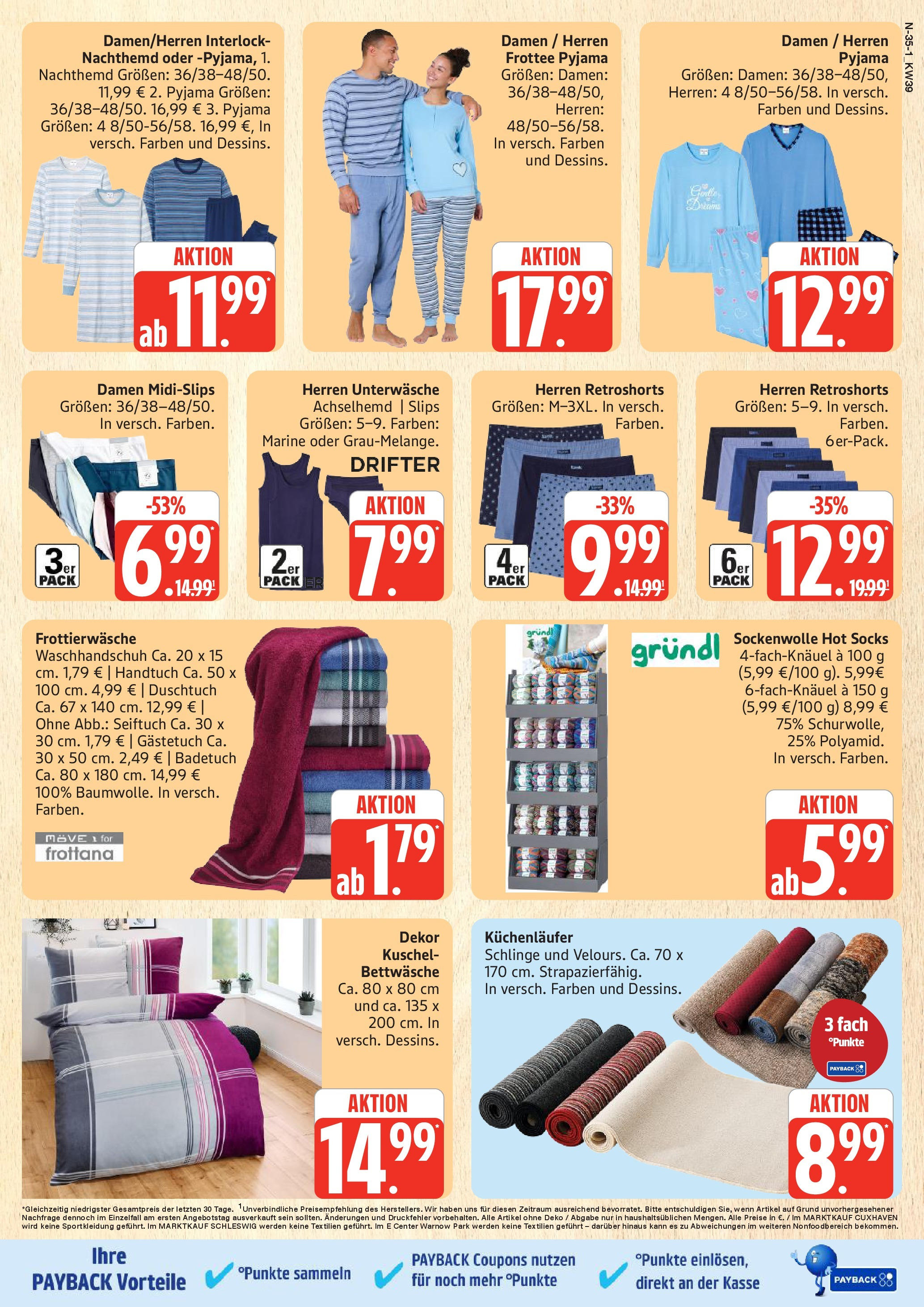 Marktkauf - Marktkauf: Wochenangebote (ab 21.09.2025) » Angebote ab Montag | Seite: 35 | Produkte: Bettwäsche, Unterwäsche, Pyjama Marktkauf - Marktkauf: Wochenangebote (ab 21.09.2025) » Angebote online | Seite: 35 | Produkte: Bettwäsche, Unterwäsche, Pyjama