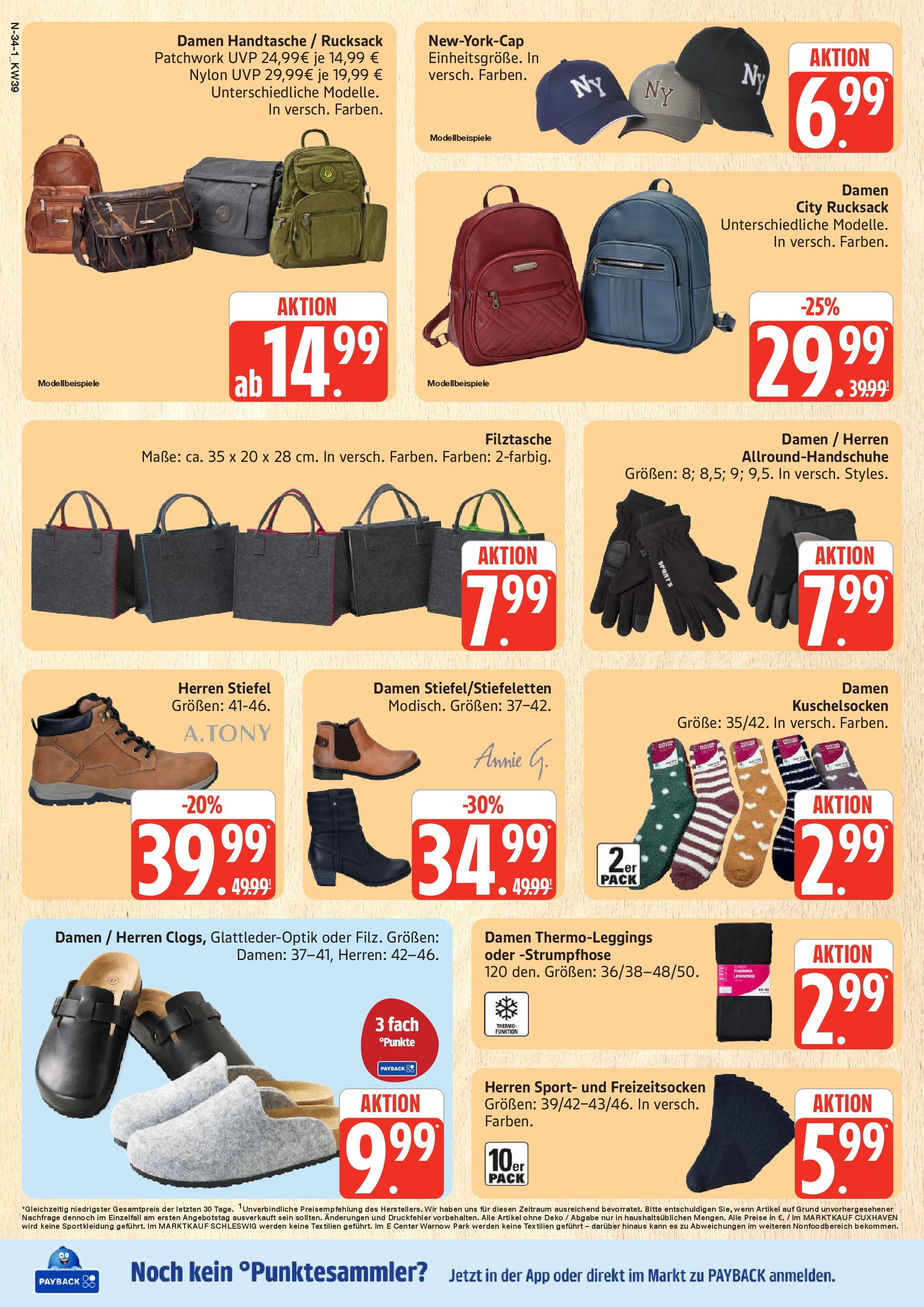 Marktkauf - Marktkauf: Wochenangebote (ab 21.09.2025) » Angebote ab Montag | Seite: 34 | Produkte: Stiefel, Handtasche, Rucksack, Strumpfhose Marktkauf - Marktkauf: Wochenangebote (ab 21.09.2025) » Angebote online | Seite: 34 | Produkte: Stiefel, Handtasche, Rucksack, Strumpfhose