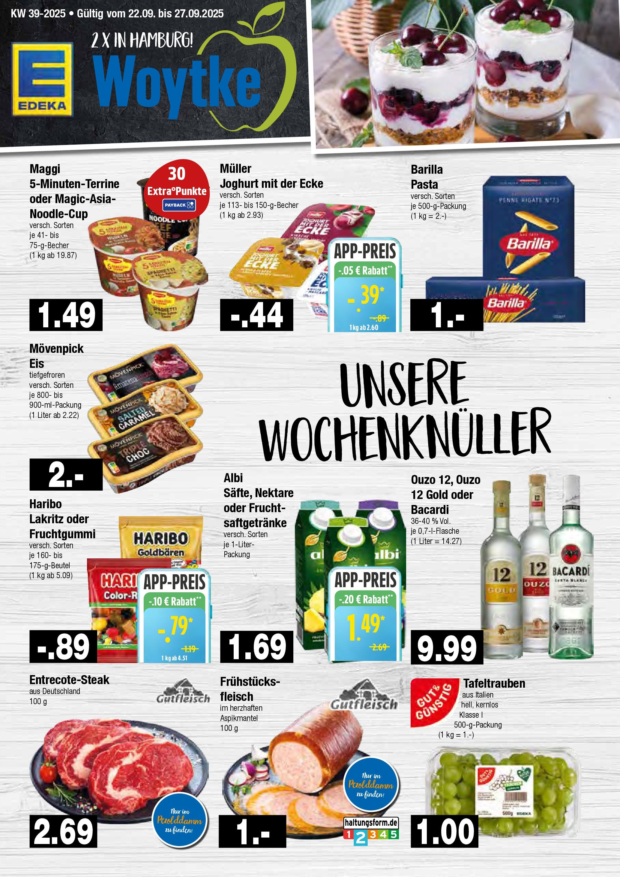 Edeka prospekt Hamburg	 (ab 21.09.2025) » Angebote Online | Seite: 1 | Produkte: Maggi, Joghurt, Movenpick eis, Eis