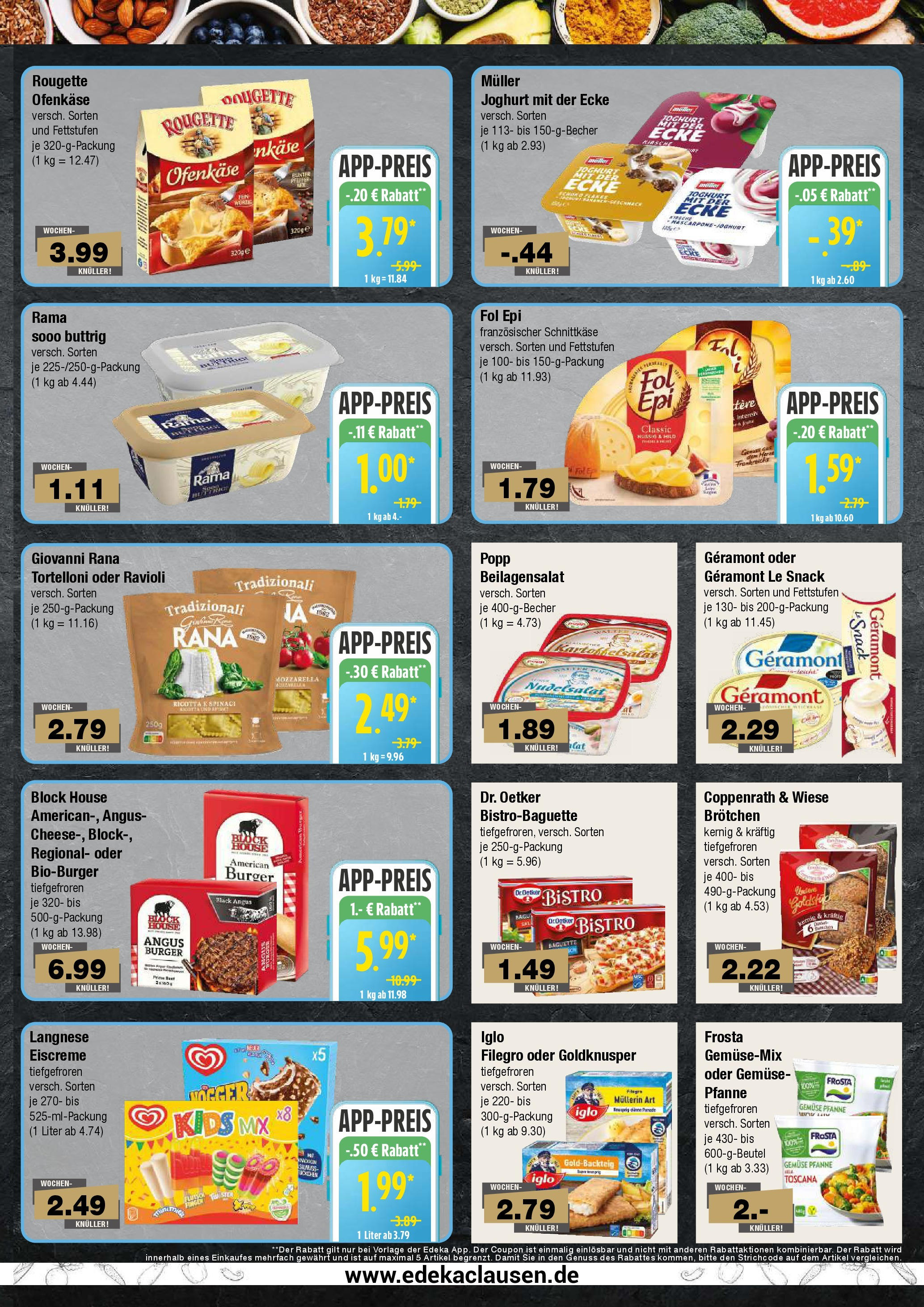 Edeka prospekt Hamburg	 (ab 21.09.2025) » Angebote Online | Seite: 5 | Produkte: Rama, Burger, Rougette ofenkase, Frosta