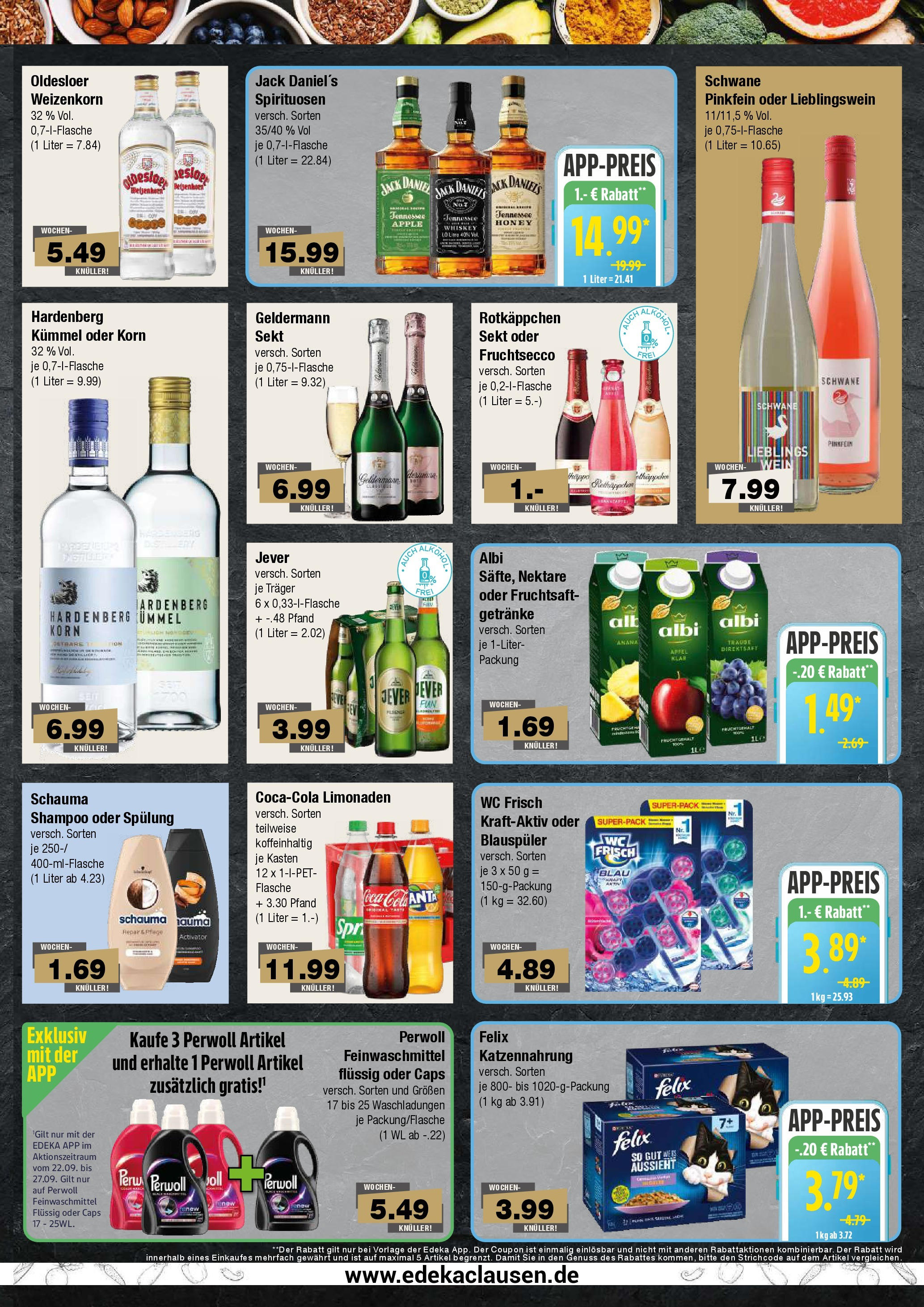Edeka prospekt Hamburg	 (ab 21.09.2025) » Angebote Online | Seite: 7 | Produkte: Schauma shampoo, Jack Daniel's, Spülung, Whiskey