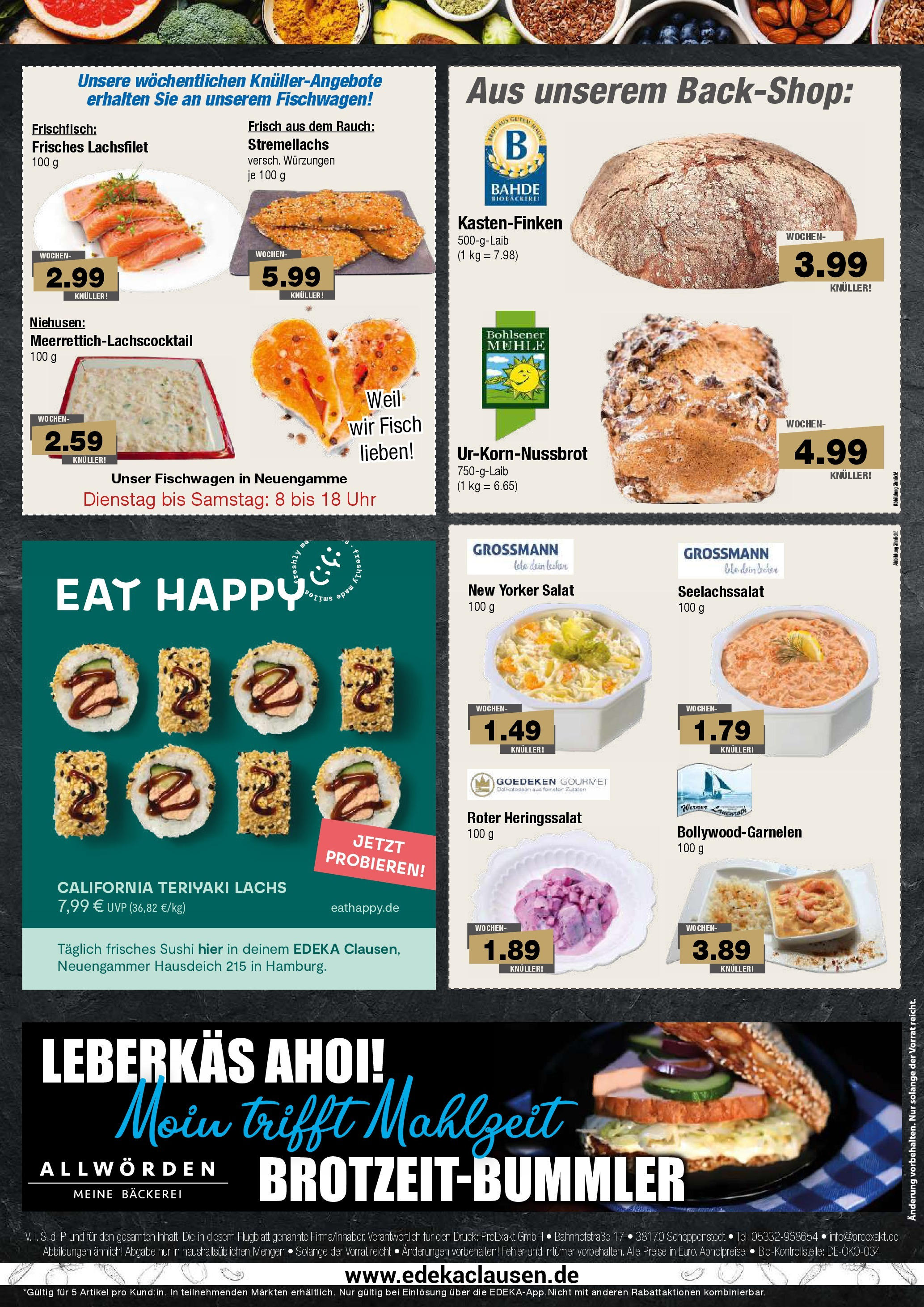 Edeka prospekt Hamburg	 (ab 21.09.2025) » Angebote Online | Seite: 8 | Produkte: Fisch, Lachs, Salat, Uhr