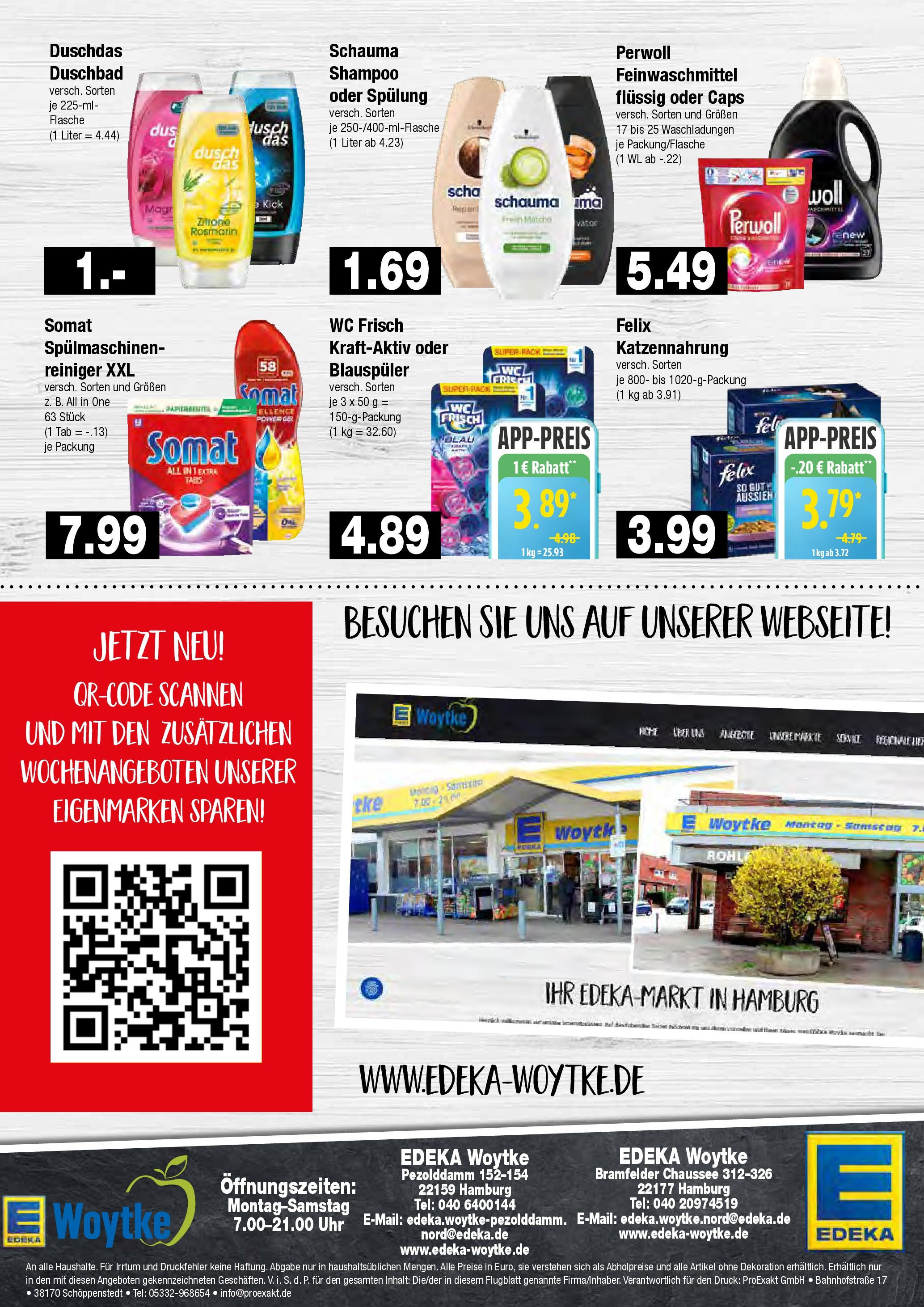 Edeka prospekt Hamburg	 (ab 21.09.2025) » Angebote Online | Seite: 8 | Produkte: Schauma shampoo, Perwoll, Shampoo, Wc frisch