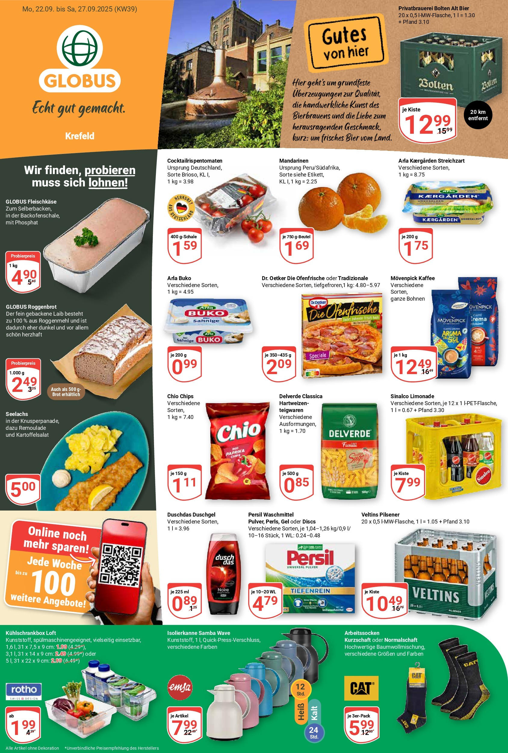 Globus prospekt Krefeld (ab 21.09.2025) » Angebote ab Montag | Seite: 1 | Produkte: Bier, Limonade, Waschmittel, Chips Globus prospekt Krefeld (ab 21.09.2025) » Angebote online | Seite: 1 | Produkte: Bier, Limonade, Waschmittel, Chips