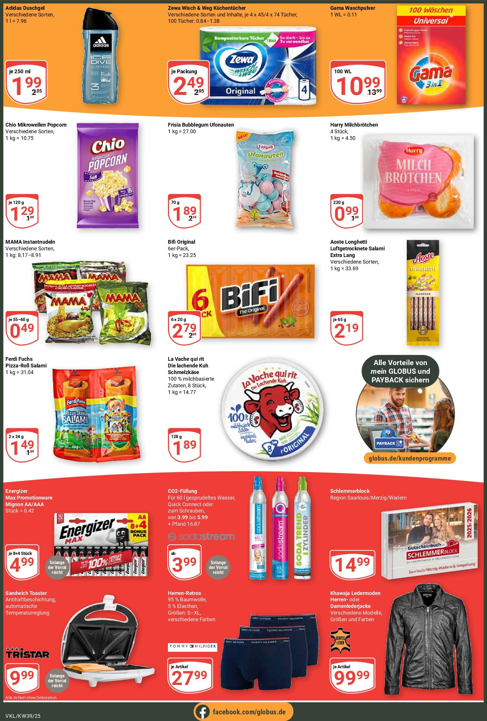 Globus prospekt Völklingen (ab 21.09.2025) » Angebote ab Montag | Seite: 2 | Produkte: Milch, Zewa, Waschpulver, Sodastream Globus prospekt Völklingen (ab 21.09.2025) » Angebote online | Seite: 2 | Produkte: Milch, Zewa, Waschpulver, Sodastream