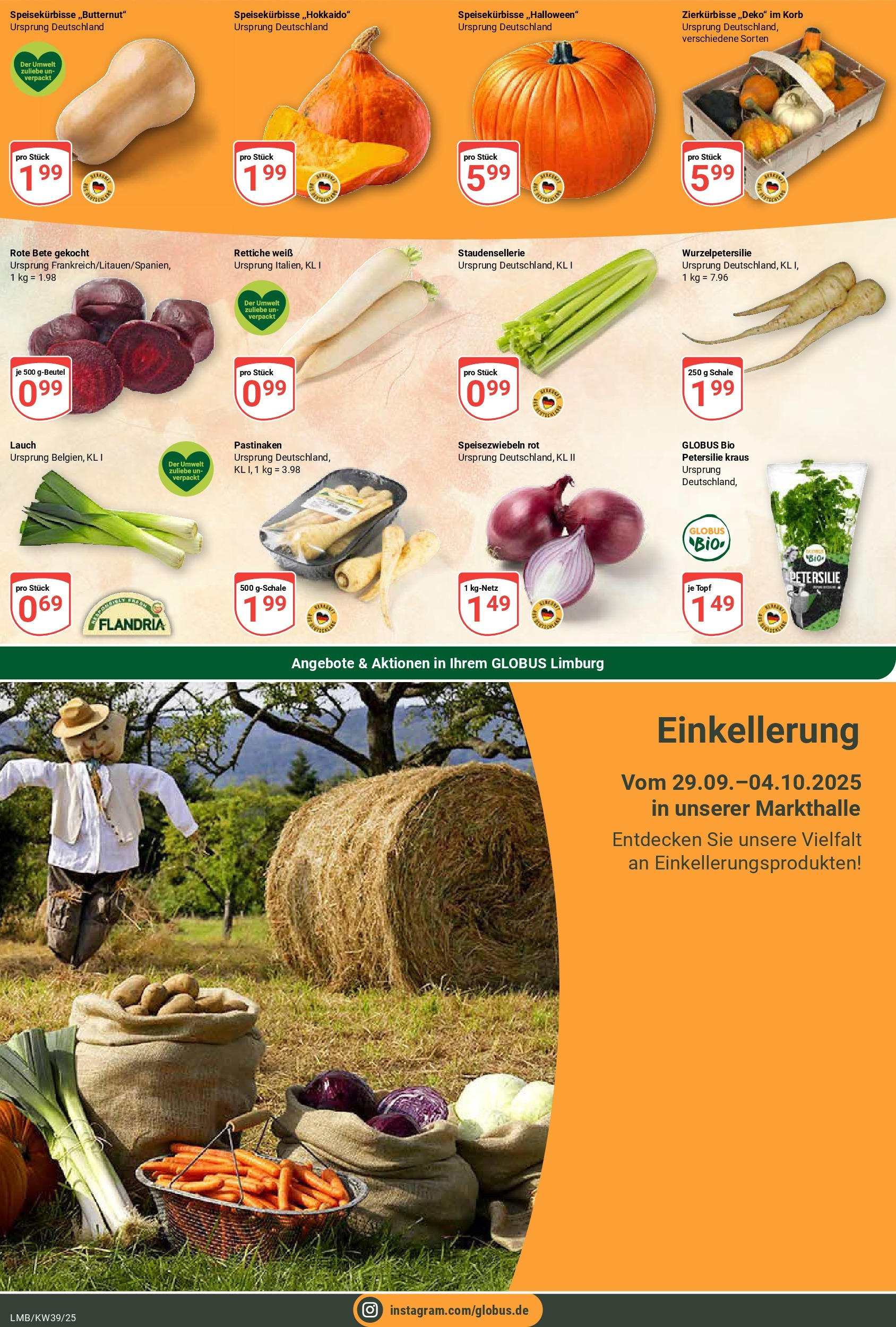Globus prospekt Limburg	 (ab 21.09.2025) » Angebote online | Seite: 7 | Produkte: Korb, Petersilie