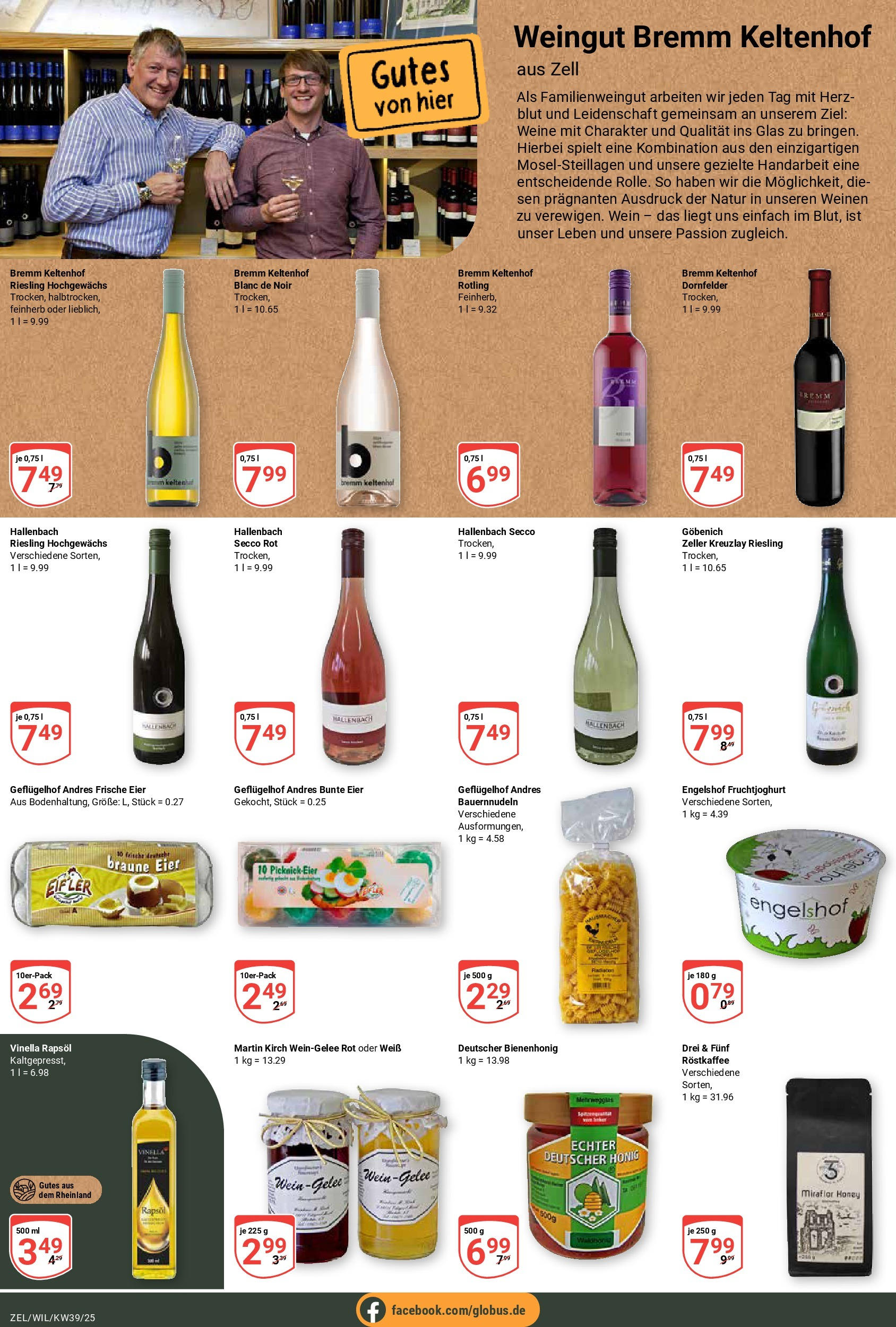 Globus prospekt Wittlich (ab 21.09.2025) » Angebote ab Montag | Seite: 15 | Produkte: Eier, Rapsöl, Fruchtjoghurt, Wein Globus prospekt Wittlich (ab 21.09.2025) » Angebote online | Seite: 15 | Produkte: Eier, Rapsöl, Fruchtjoghurt, Wein