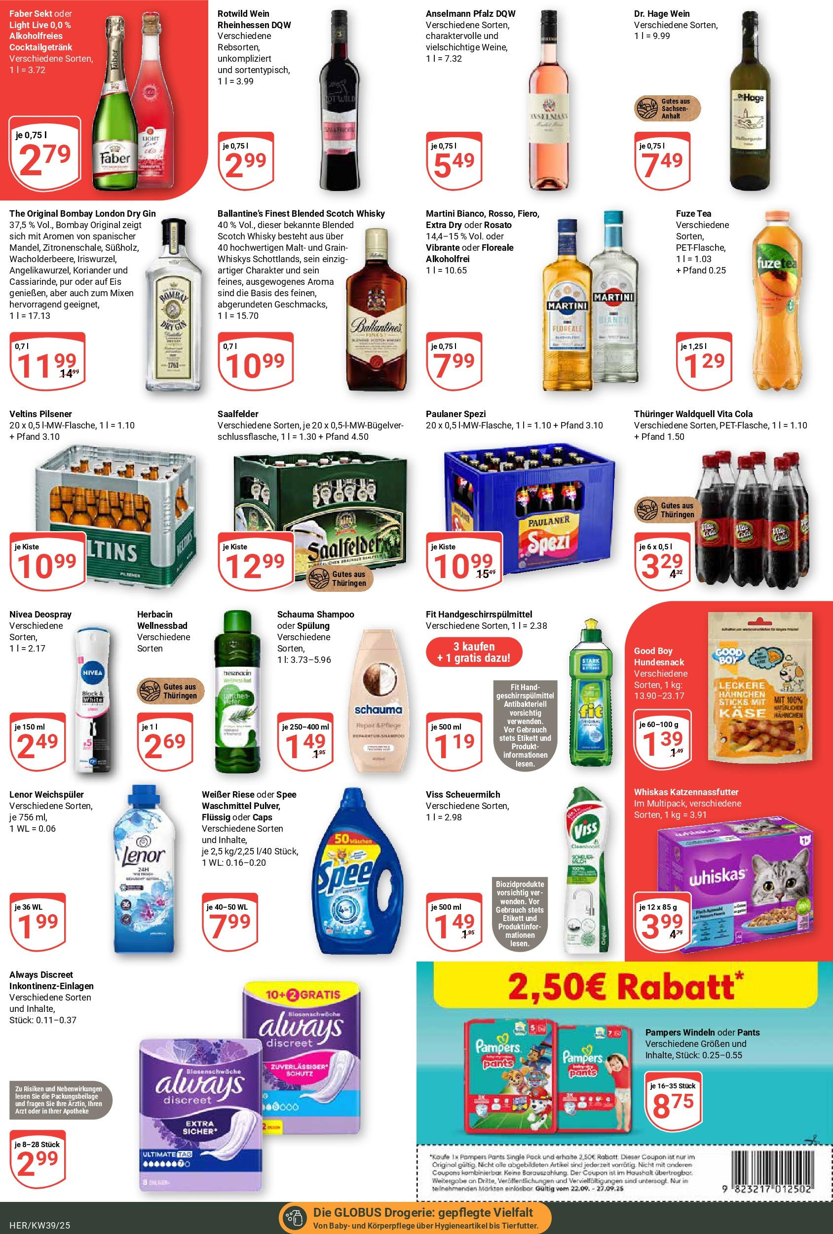 Globus prospekt Hermsdorf (ab 21.09.2025) » Angebote ab Montag | Seite: 3 | Produkte: Hahnchen, Sekt, Shampoo, Whiskas Globus prospekt Hermsdorf (ab 21.09.2025) » Angebote online | Seite: 3 | Produkte: Hahnchen, Sekt, Shampoo, Whiskas