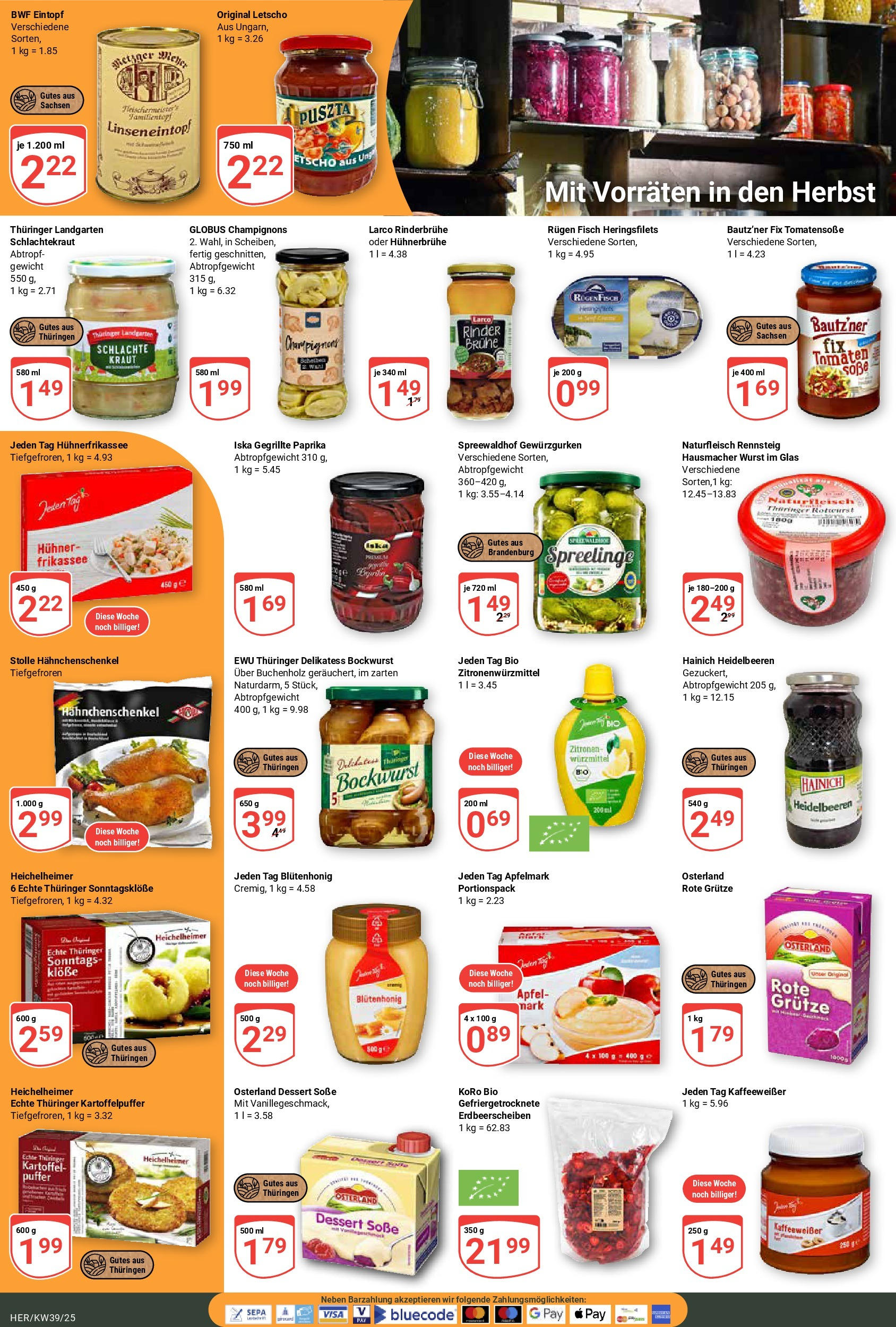 Globus prospekt Hermsdorf (ab 21.09.2025) » Angebote ab Montag | Seite: 14 | Produkte: Gewicht, Fisch, Paprika, Wurst Globus prospekt Hermsdorf (ab 21.09.2025) » Angebote online | Seite: 14 | Produkte: Gewicht, Fisch, Paprika, Wurst