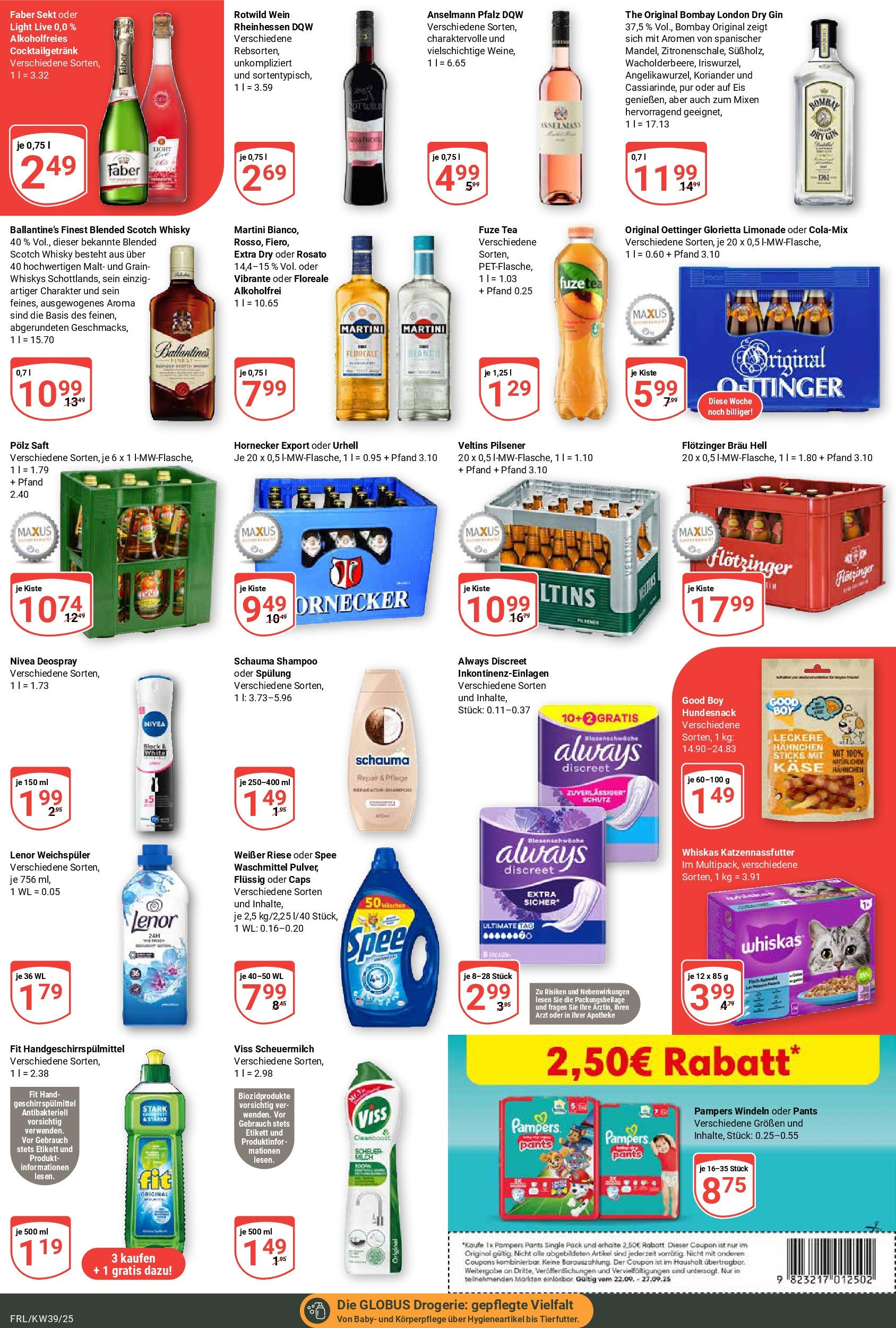 Globus prospekt Freilassing (ab 21.09.2025) » Angebote ab Montag | Seite: 3 | Produkte: Schauma shampoo, Käse, Pampers, Gin Globus prospekt Freilassing (ab 21.09.2025) » Angebote online | Seite: 3 | Produkte: Schauma shampoo, Käse, Pampers, Gin