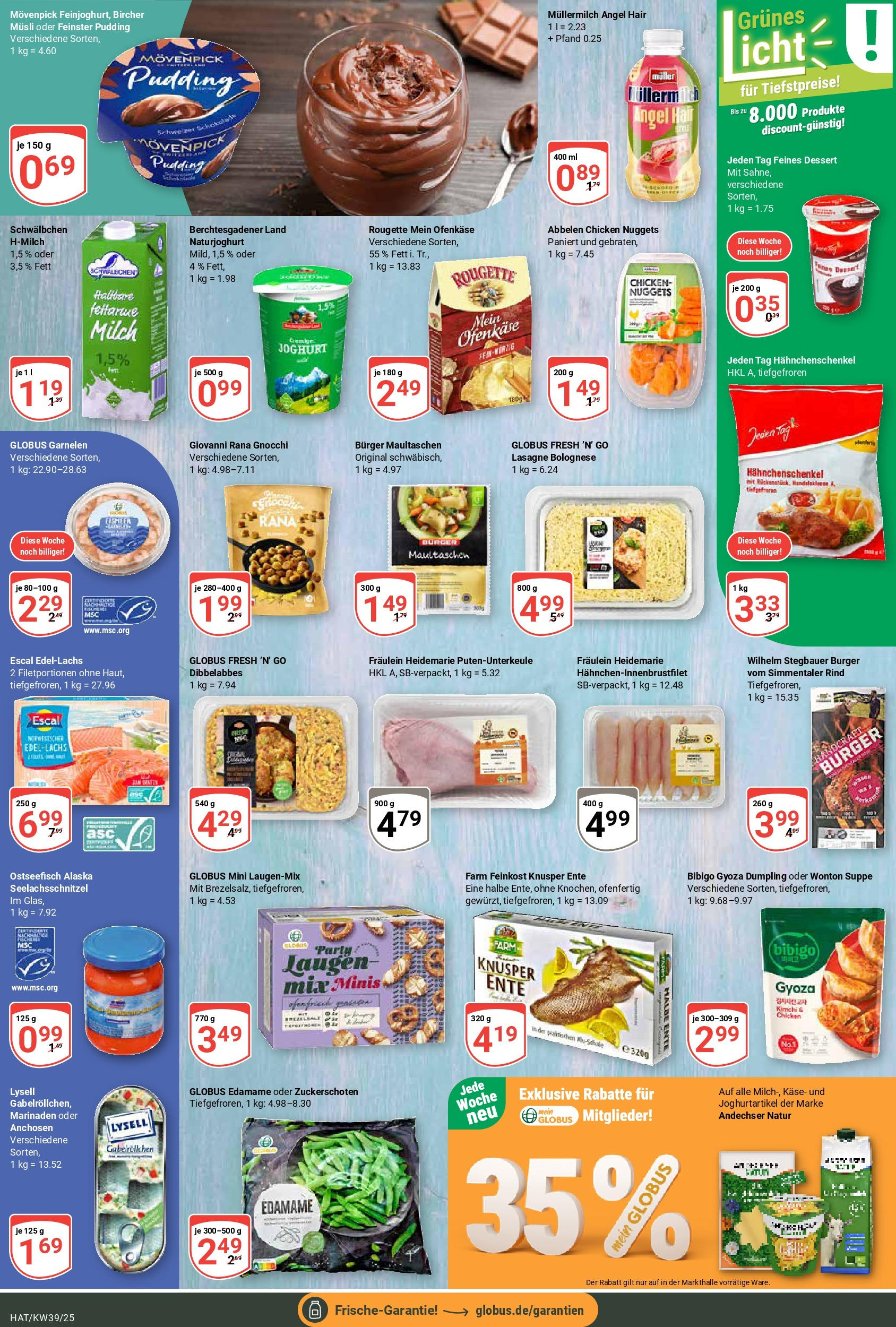 Globus prospekt Hattersheim (ab 21.09.2025) » Angebote ab Montag | Seite: 10 | Produkte: Musli, Milch, Müllermilch, Ente Globus prospekt Hattersheim (ab 21.09.2025) » Angebote online | Seite: 10 | Produkte: Musli, Milch, Müllermilch, Ente