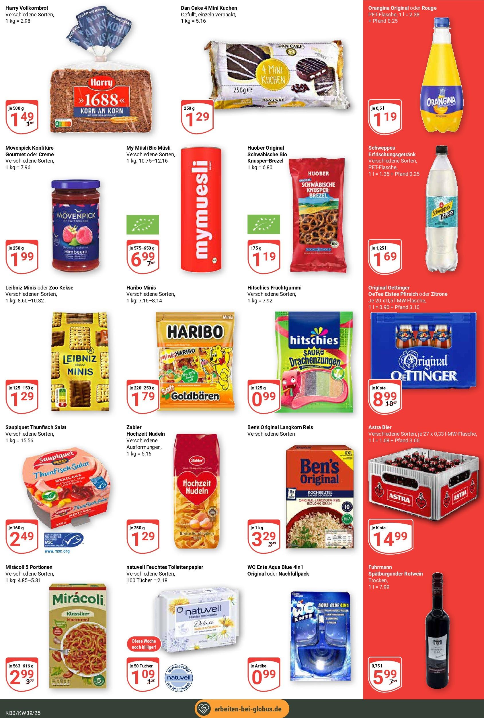 Globus prospekt Koblenz-Bubenheim	 (ab 21.09.2025) » Angebote online | Seite: 4 | Produkte: Bier, Vollkornbrot, Rouge, Kuchen